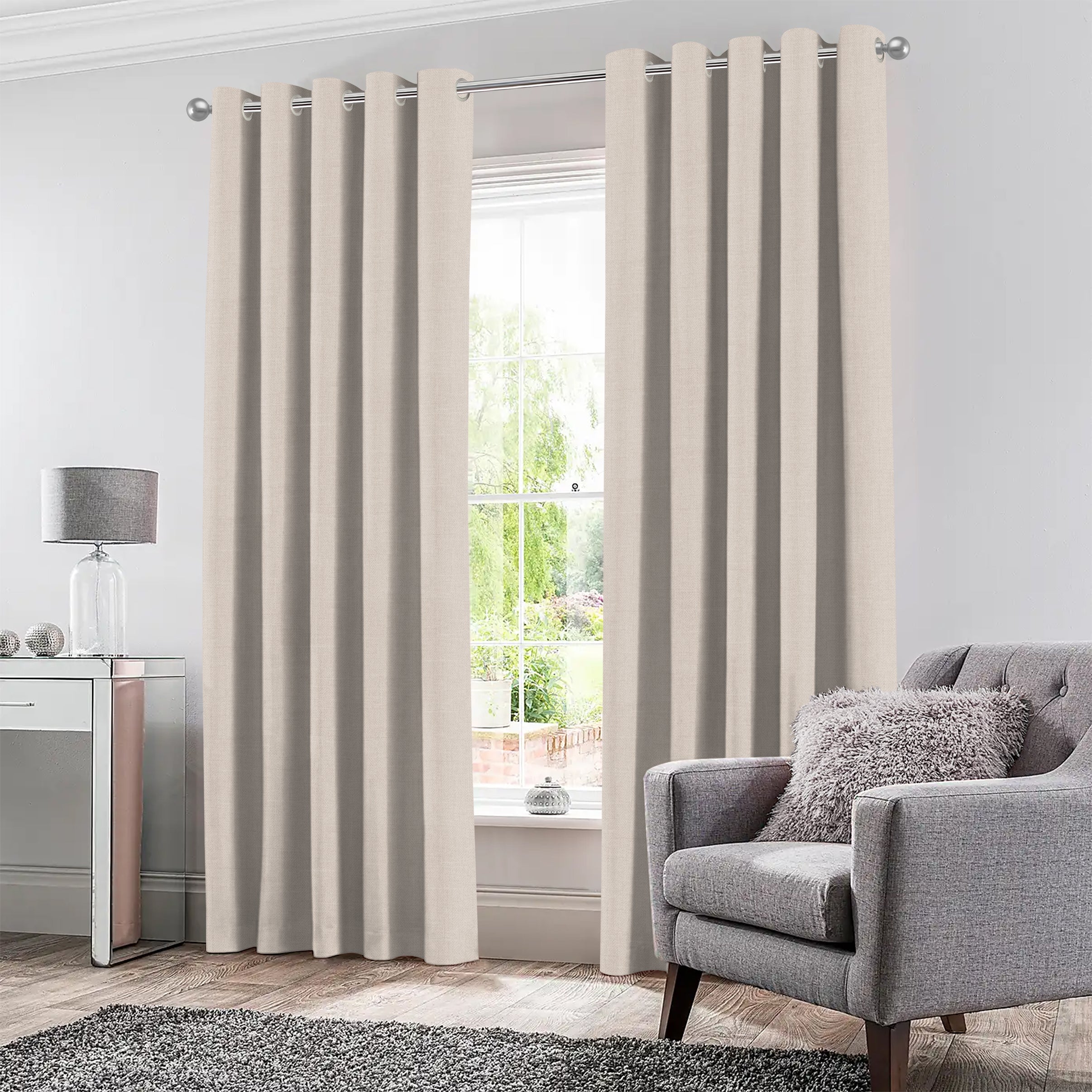 KASBAH-06 CREAM BLACKOUT CURTAINS