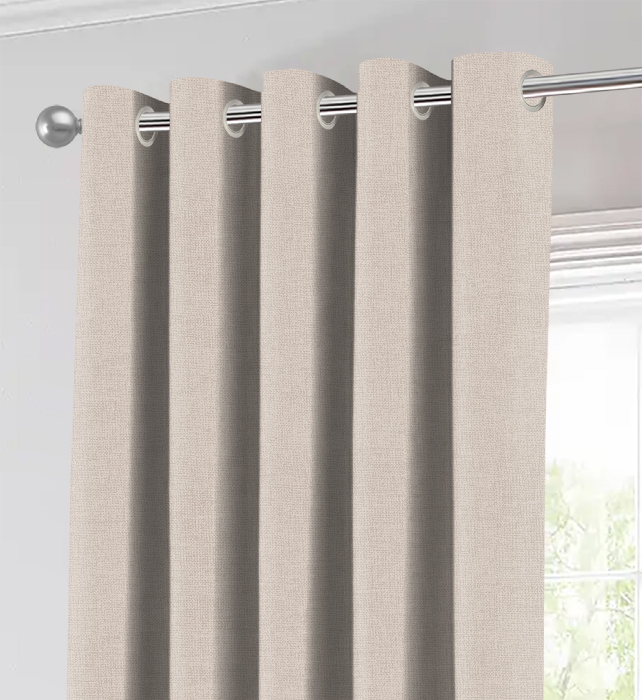 KASBAH-06 CREAM BLACKOUT CURTAINS