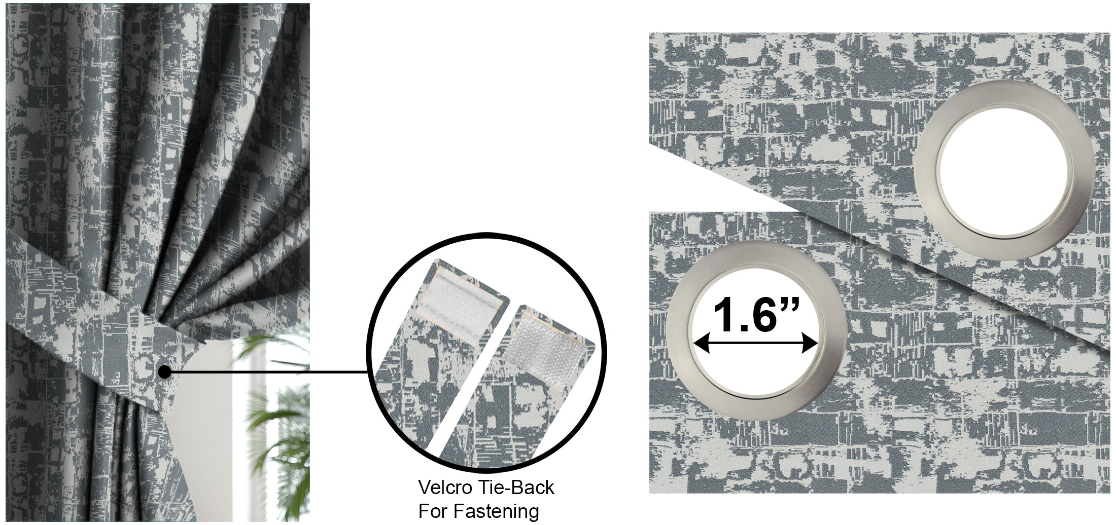 LEO D-GREY BLACKOUT CURTAIN