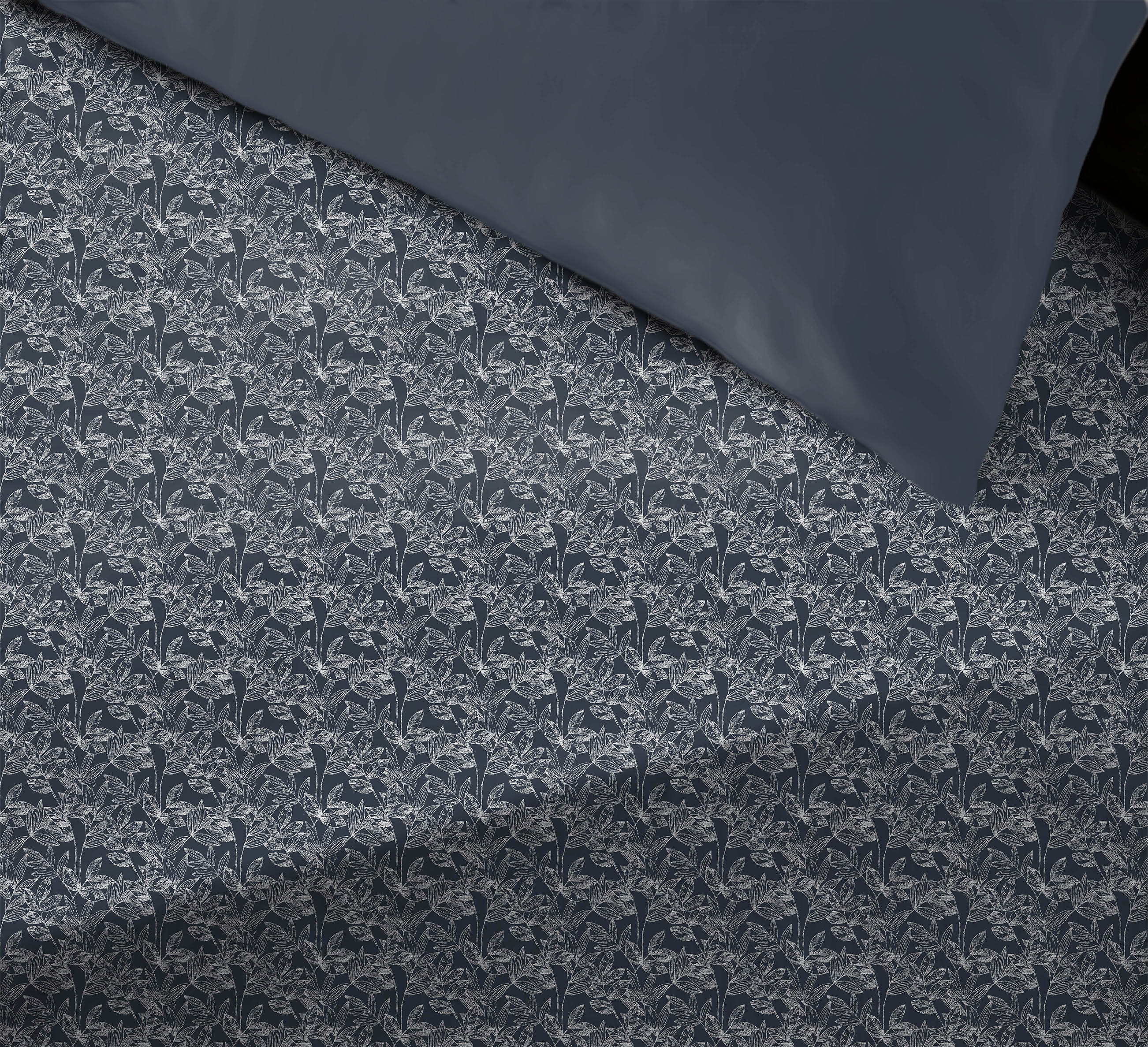 Meadow D-Grey Bedcover for Double Bed with 2 Pillow Covers King Size (104" X 90")