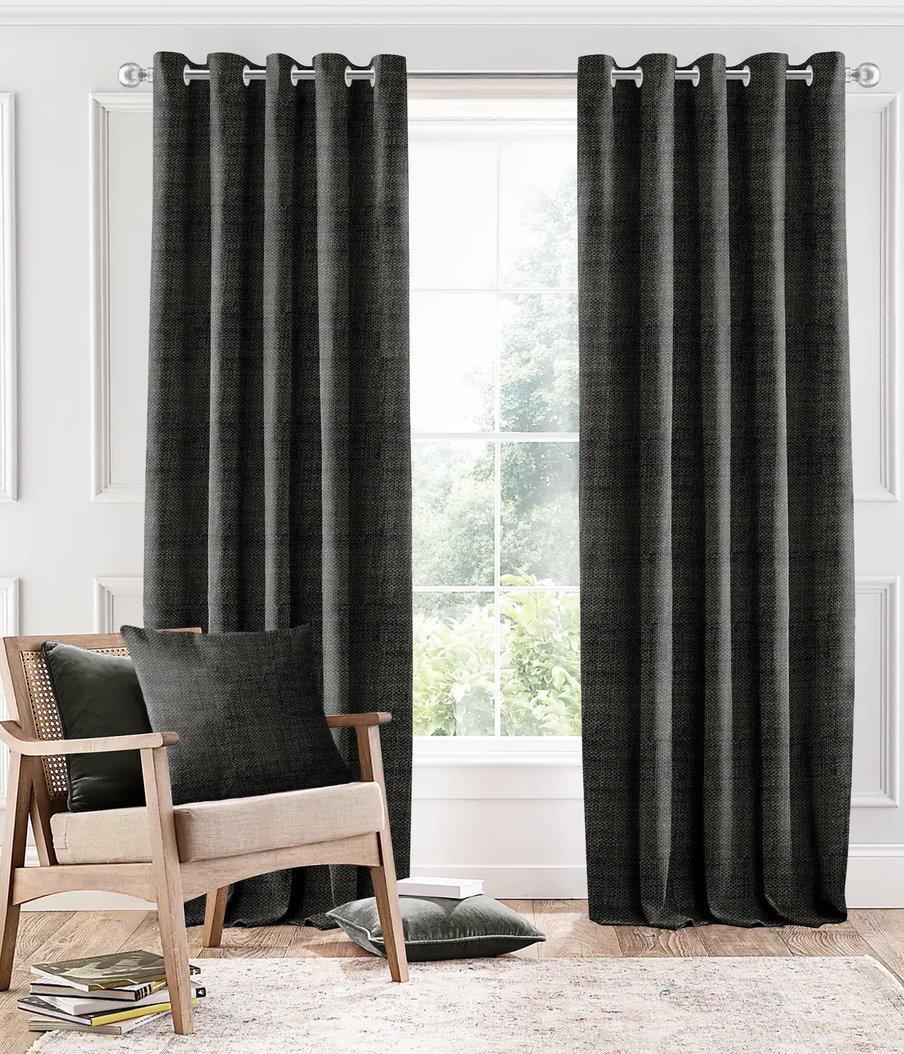 DELUXE BLACK BLACKOUT CURTAINS