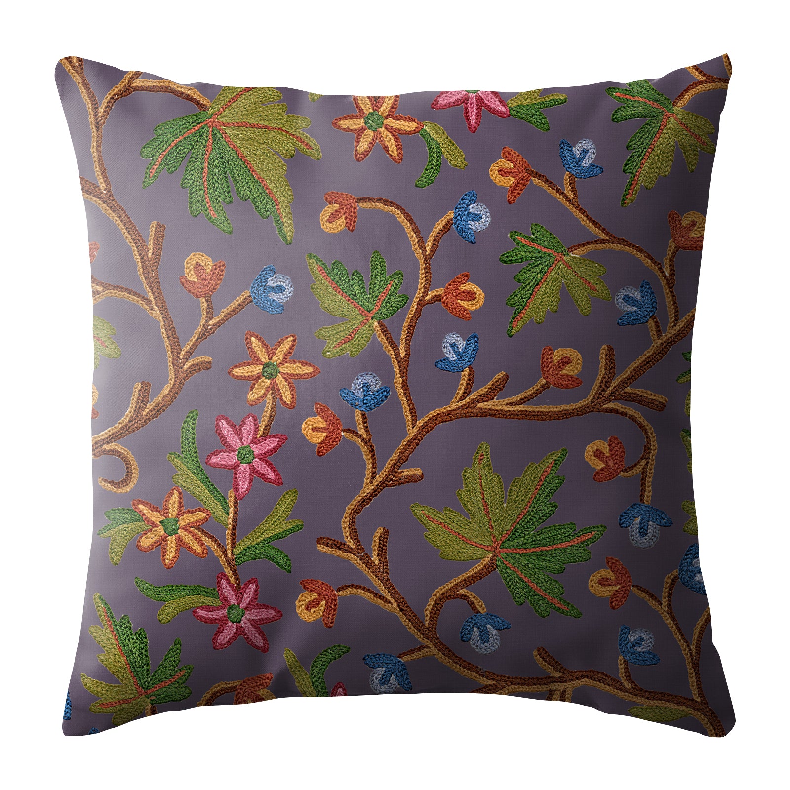 VAROSKI KASHMIRI DOLPHIN GREY DIGITAL PRINTED CUSHION COVER (Pack of 2)