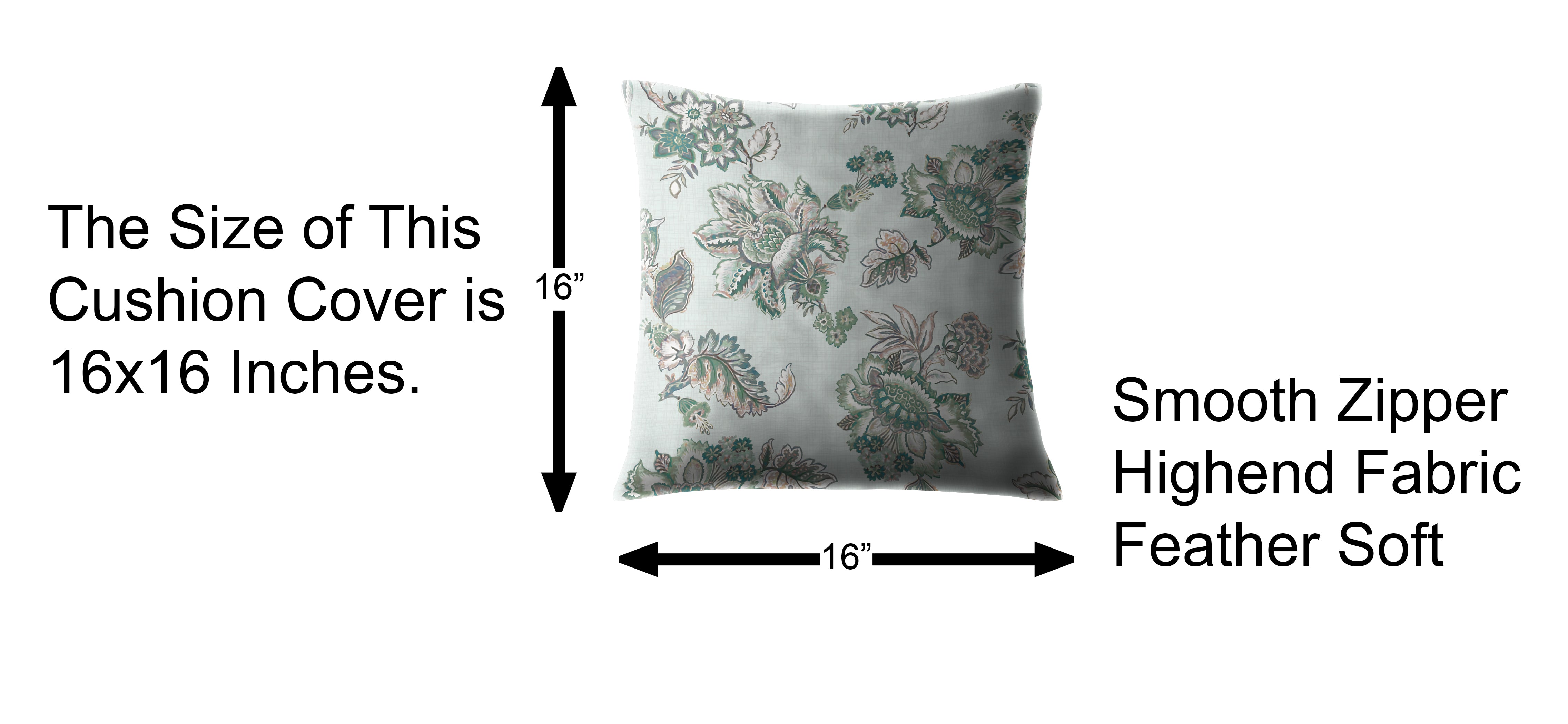ANZIO LIGHTGREEN DIGITAL PRINTED CUSHION COVER (Pack of 2)