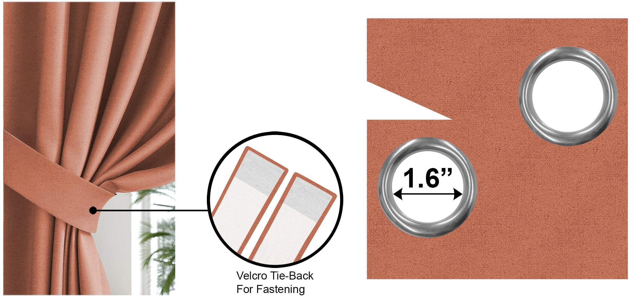 BROOKE CLAY PRINTED BLACKOUT CURTAINS