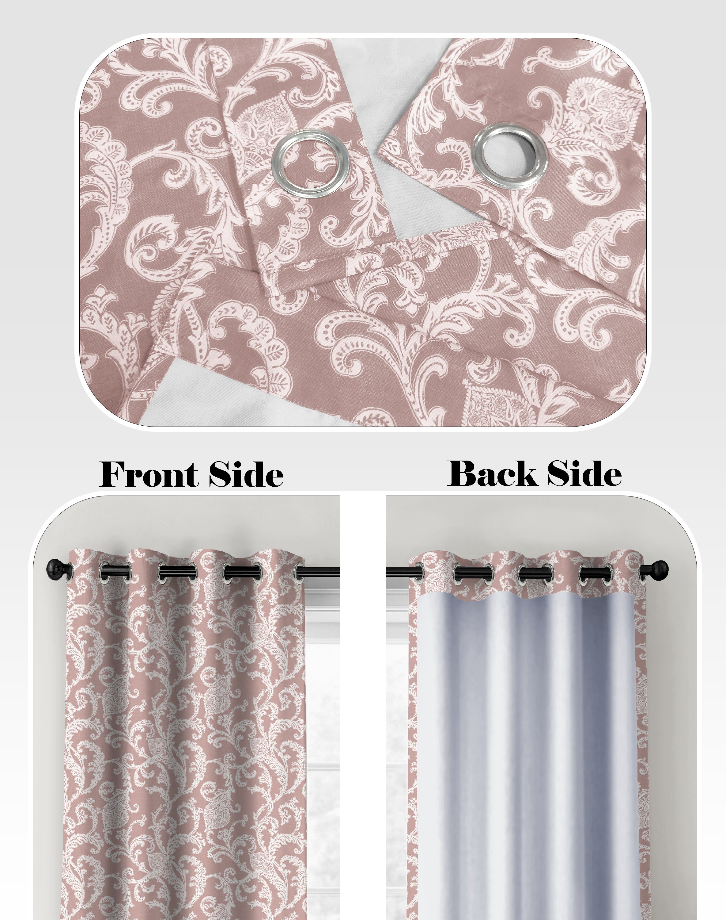 KELVIN BONJOUR DIGITAL PRINTED BLACKOUT CURTAINS