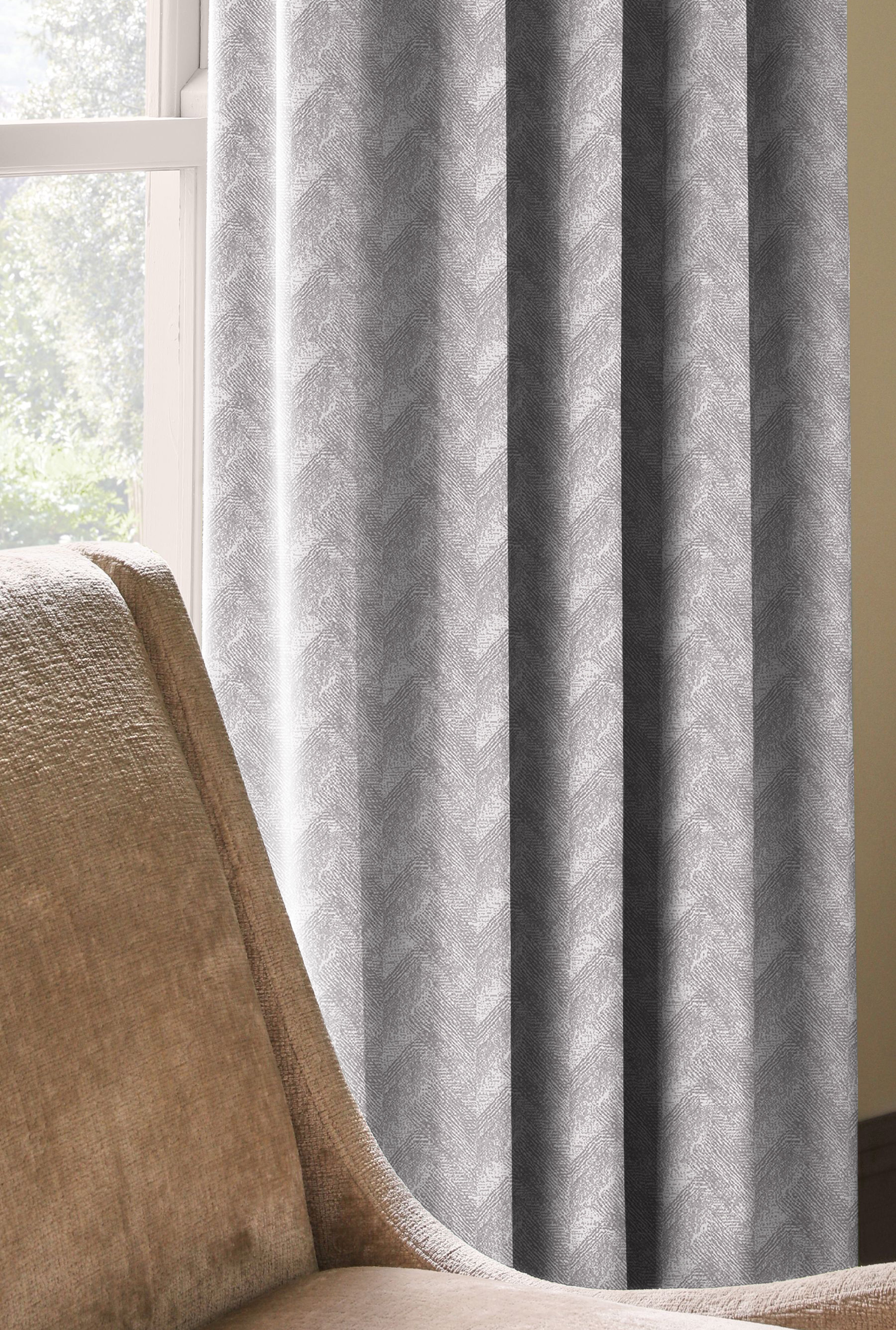 ENSLEY PEWTER PRINTED BLACKOUT CURTAIN