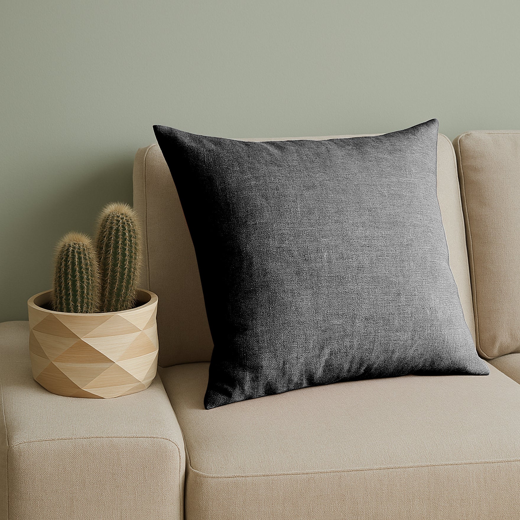 PUMA BLACK CUSHION COVER (Pack of 2)