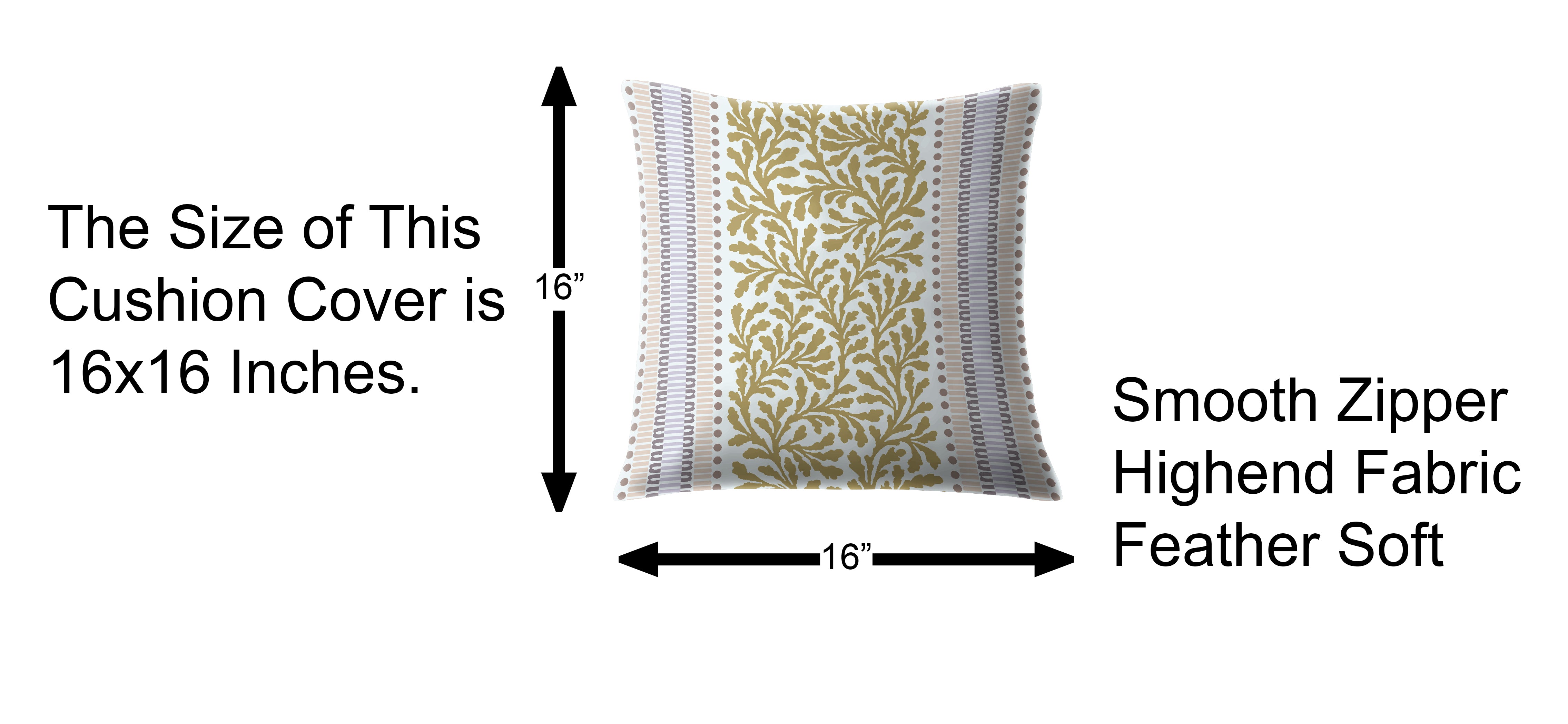 TORONTO GOLD DIGITAL PRINTED CUSHION COVER (Pack of 2)