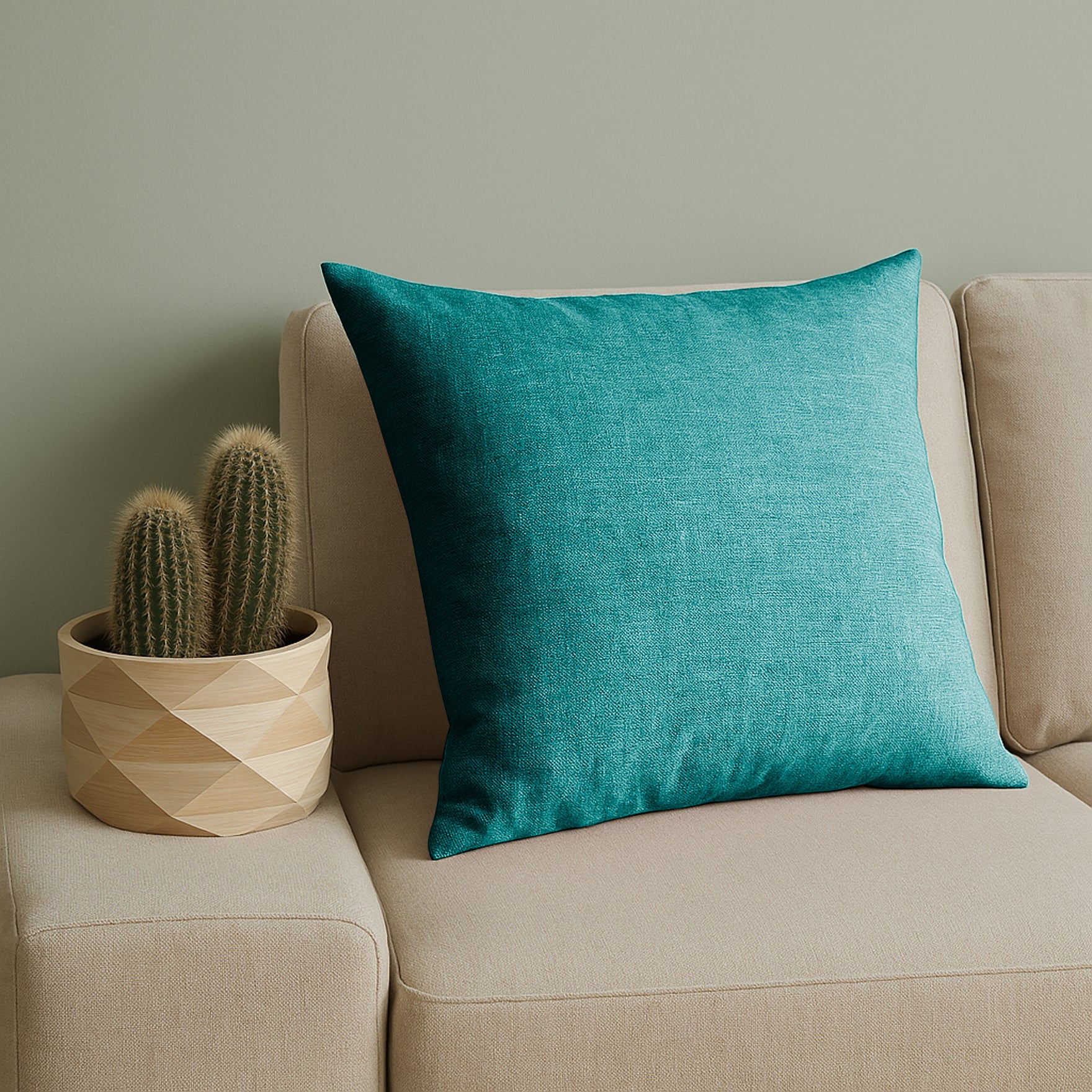 PUMA TEAL CUSHION COVER (Pack of 2)