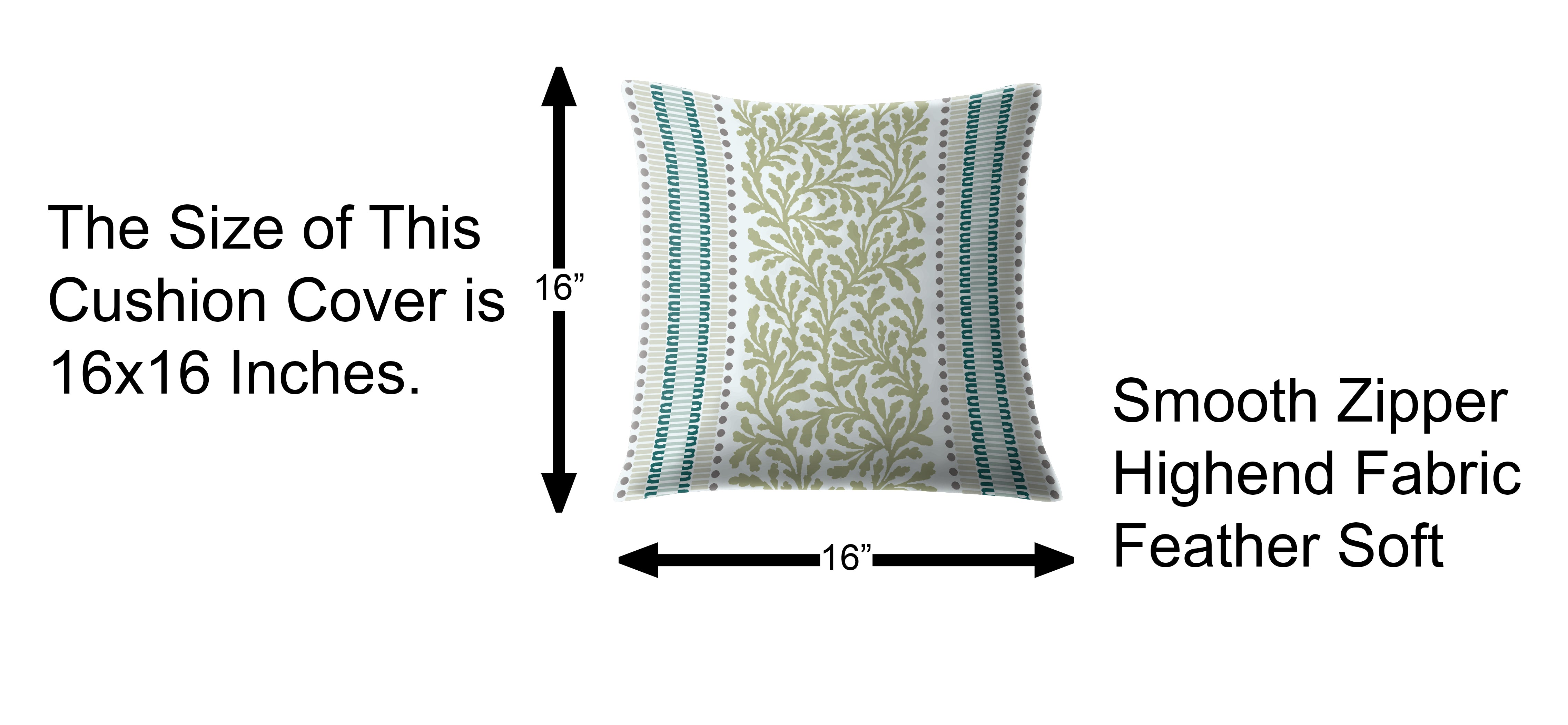 TORONTO LIGHTGREEN DIGITAL PRINTED CUSHION COVER (Pack of 2)