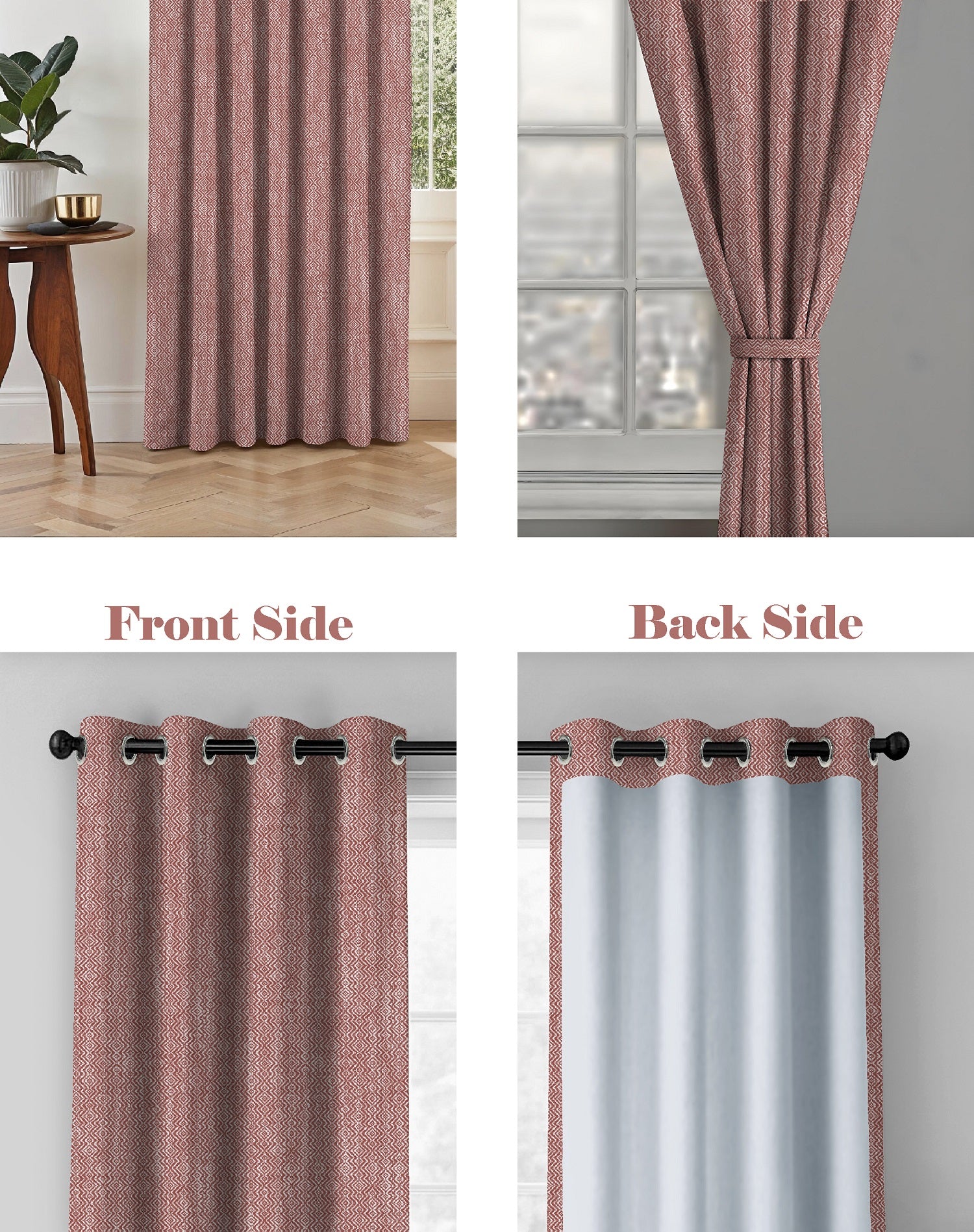 KOVO CLAY DIGITAL PRINTED BLACKOUT CURTAINS