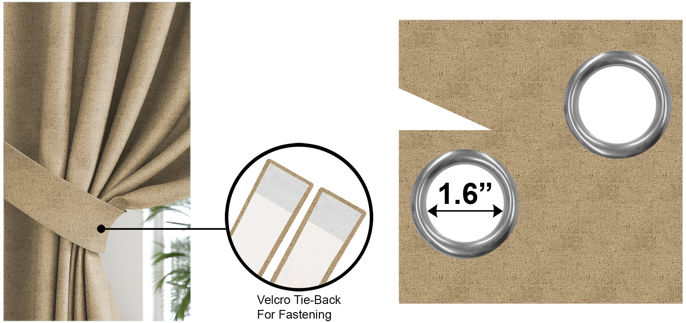 BROOKE DARK BROWN PRINTED BLACKOUT CURTAINS