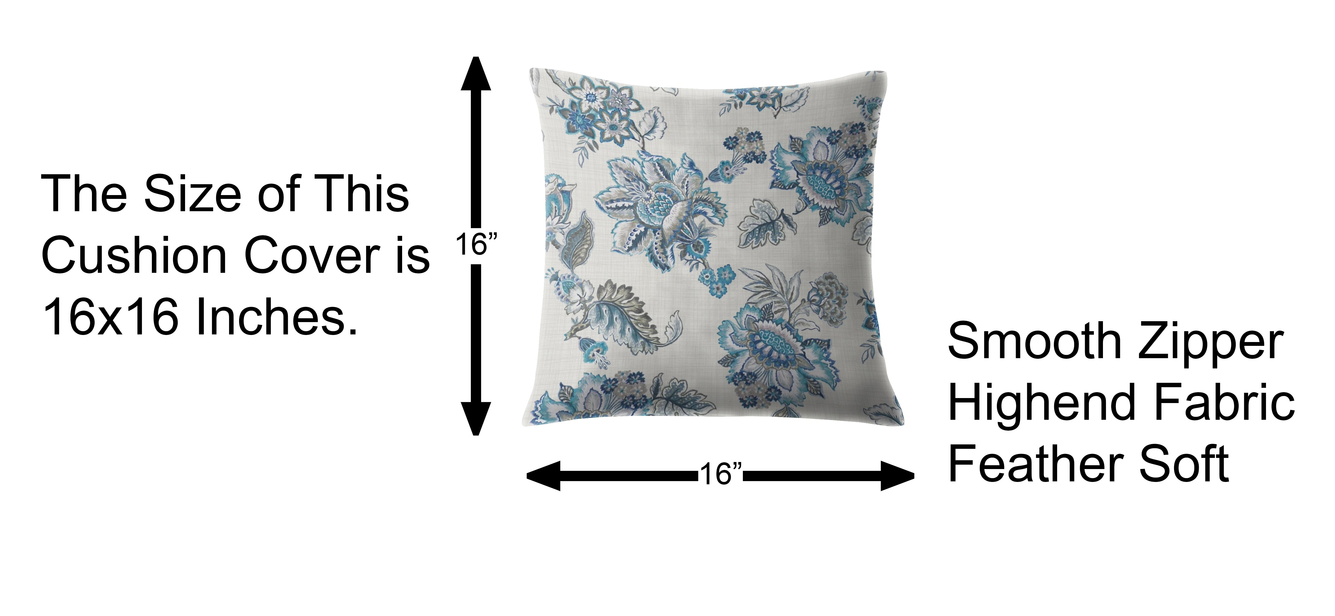 ANZIO BLUE DIGITAL PRINTED CUSHION COVER (Pack of 2)