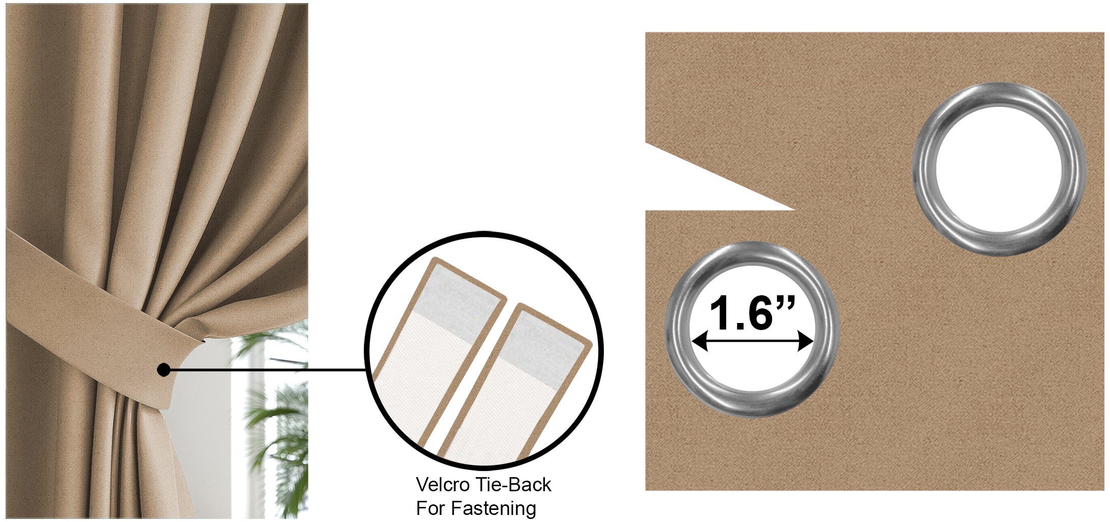 BROOKE COFFEE PRINTED BLACKOUT CURTAINS