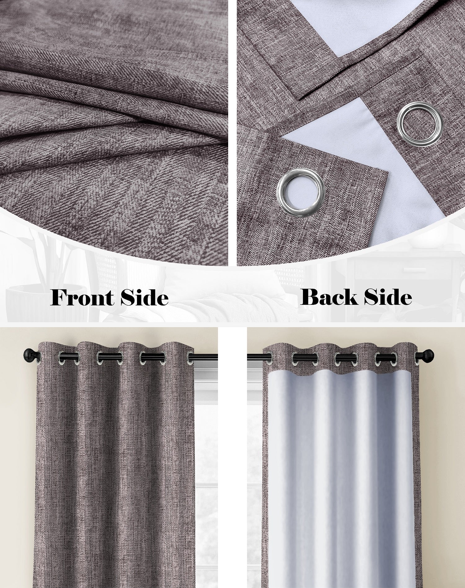 TEXTURA WINE DIGITAL PRINTED BLACKOUT CURTAINS