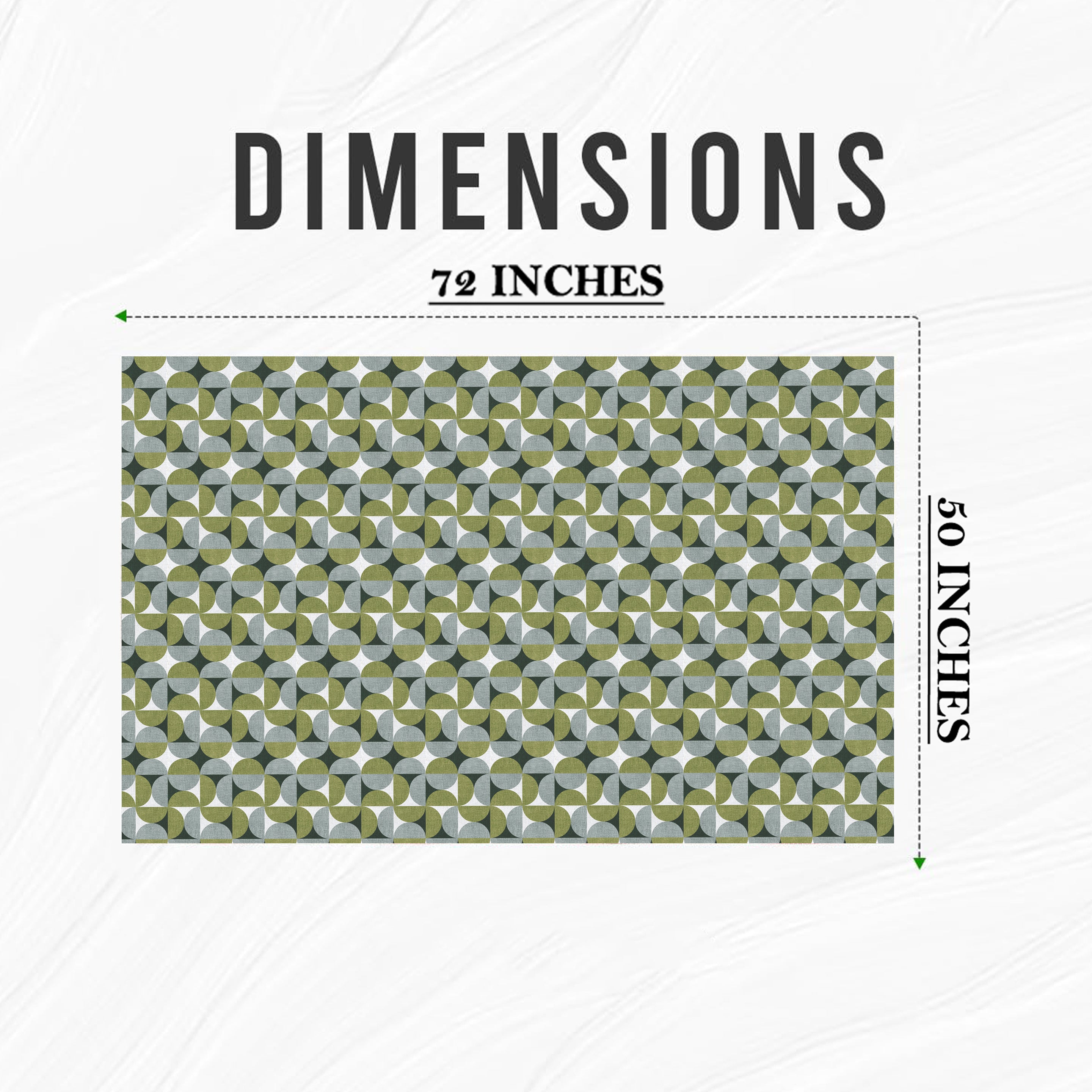 ILLUSION CIRCLE OLIVE/GREY TABLE CLOTH