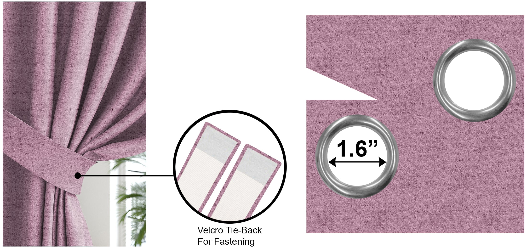 BROOKE DARK PINK PRINTED BLACKOUT CURTAINS
