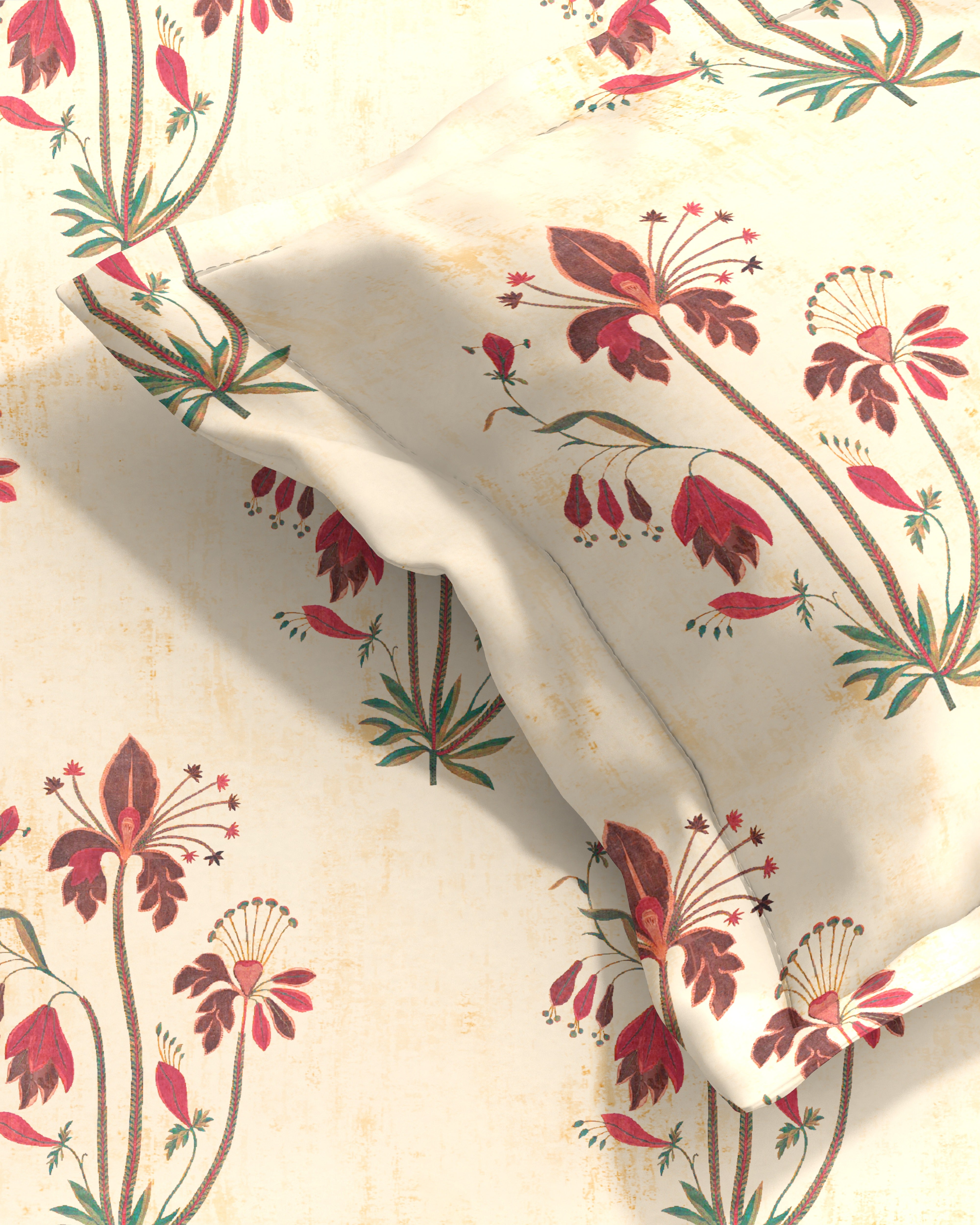 VERONA PEACH BEDSHEET WITH PILLOWCOVER