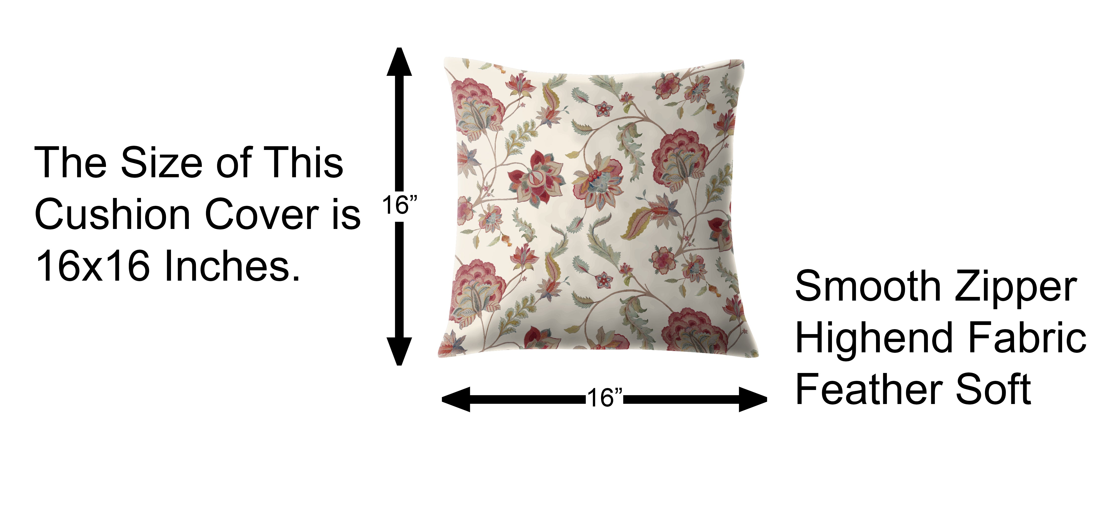 ASHFORD RED DIGITAL PRINTED CUSHION COVER (Pack of 2)