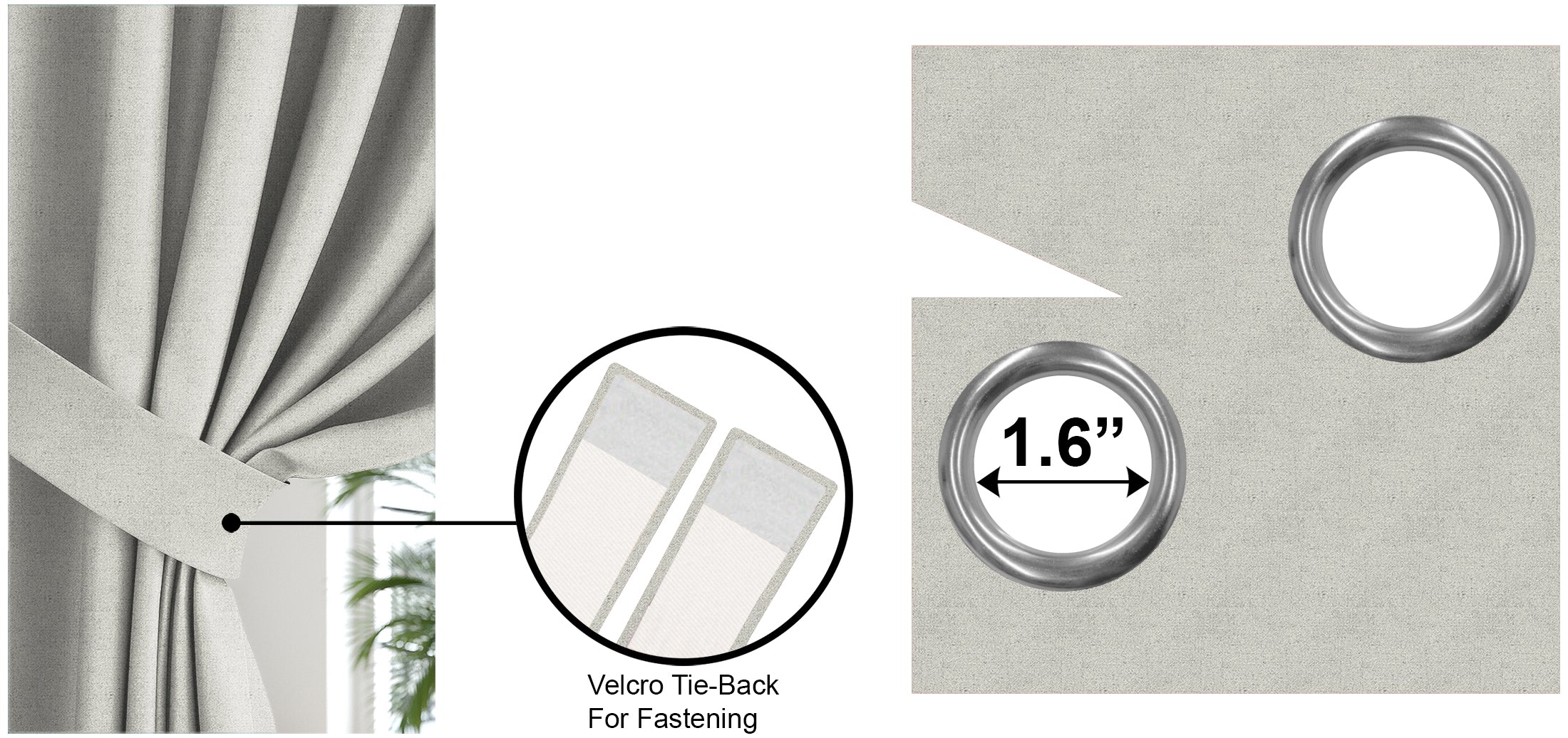 BROOKE GREY PRINTED BLACKOUT CURTAINS