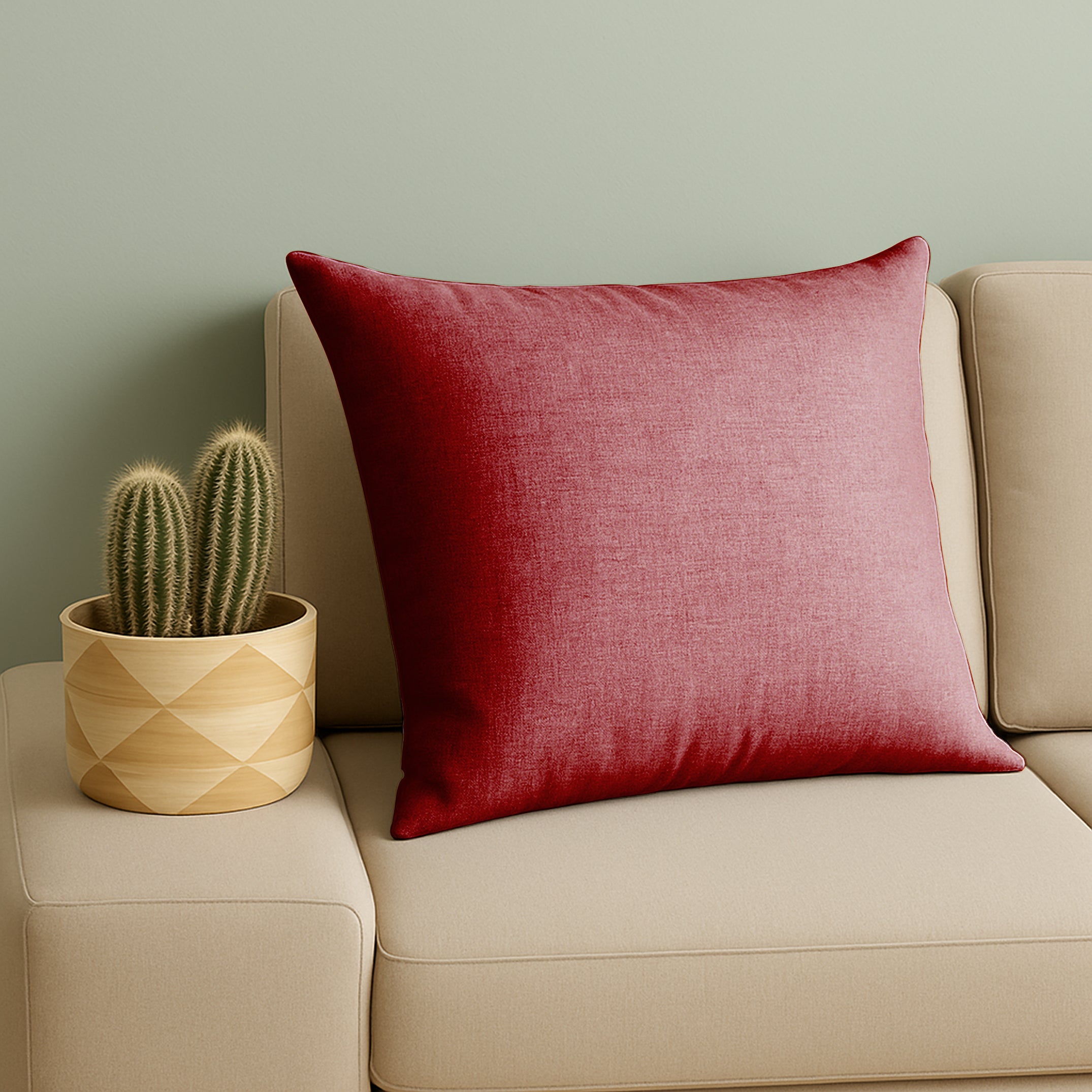 PUMA MAROON CUSHION COVER (Pack of 2)