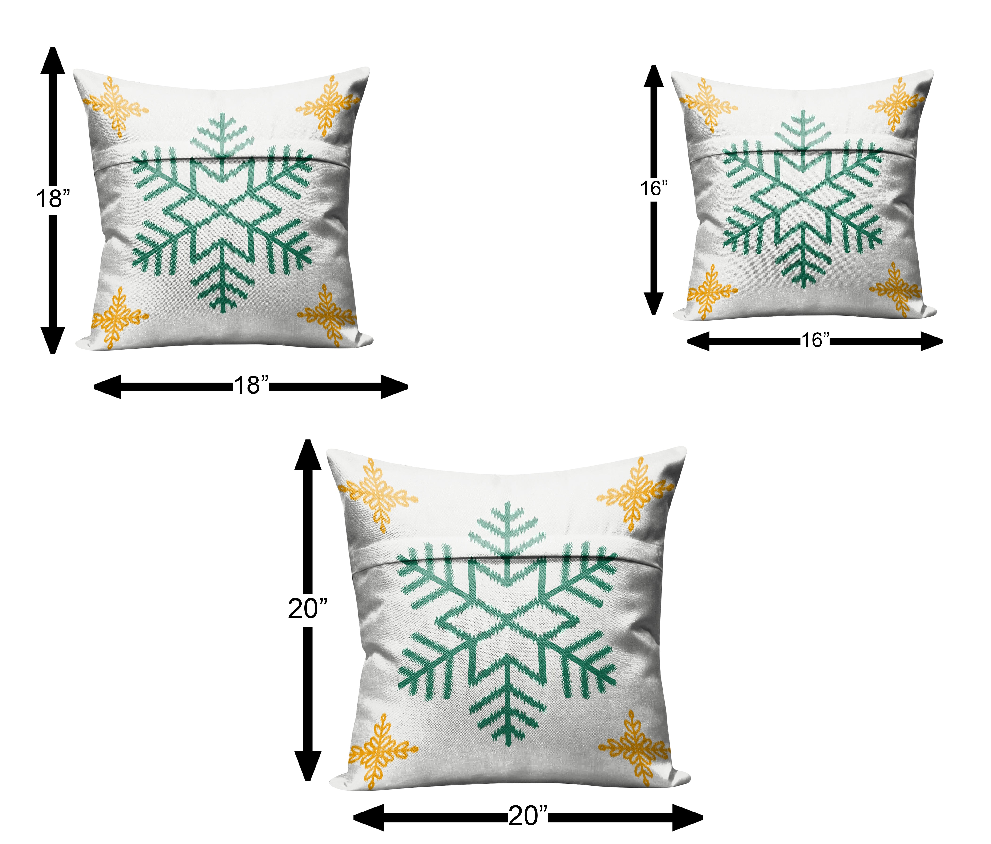 CHRISTMAS SNOWFLAKE CUSHION COVER (Pack of 2)