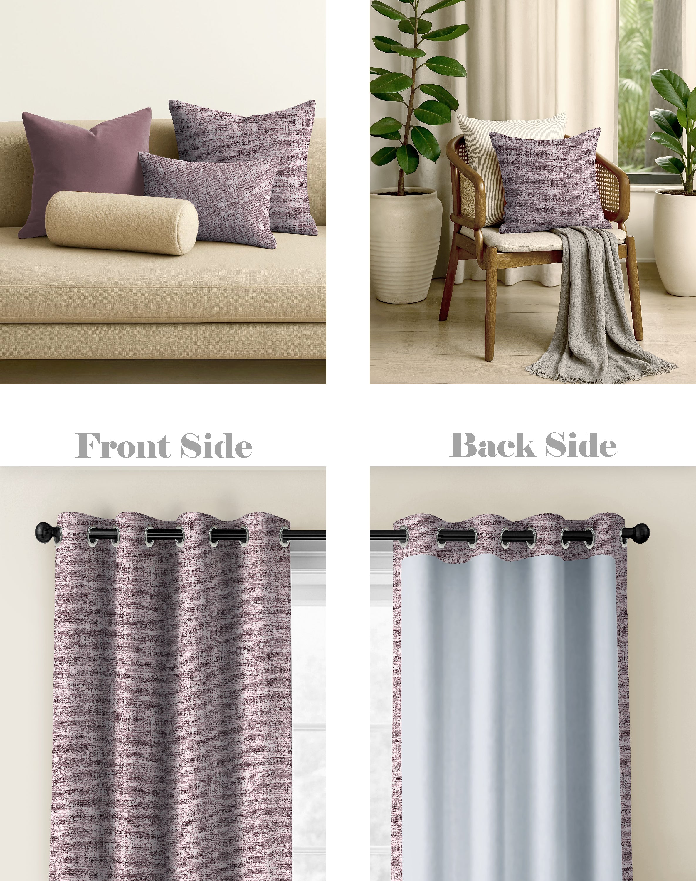 LIVA WINE DIGITAL PRINTED BLACKOUT CURTAINS
