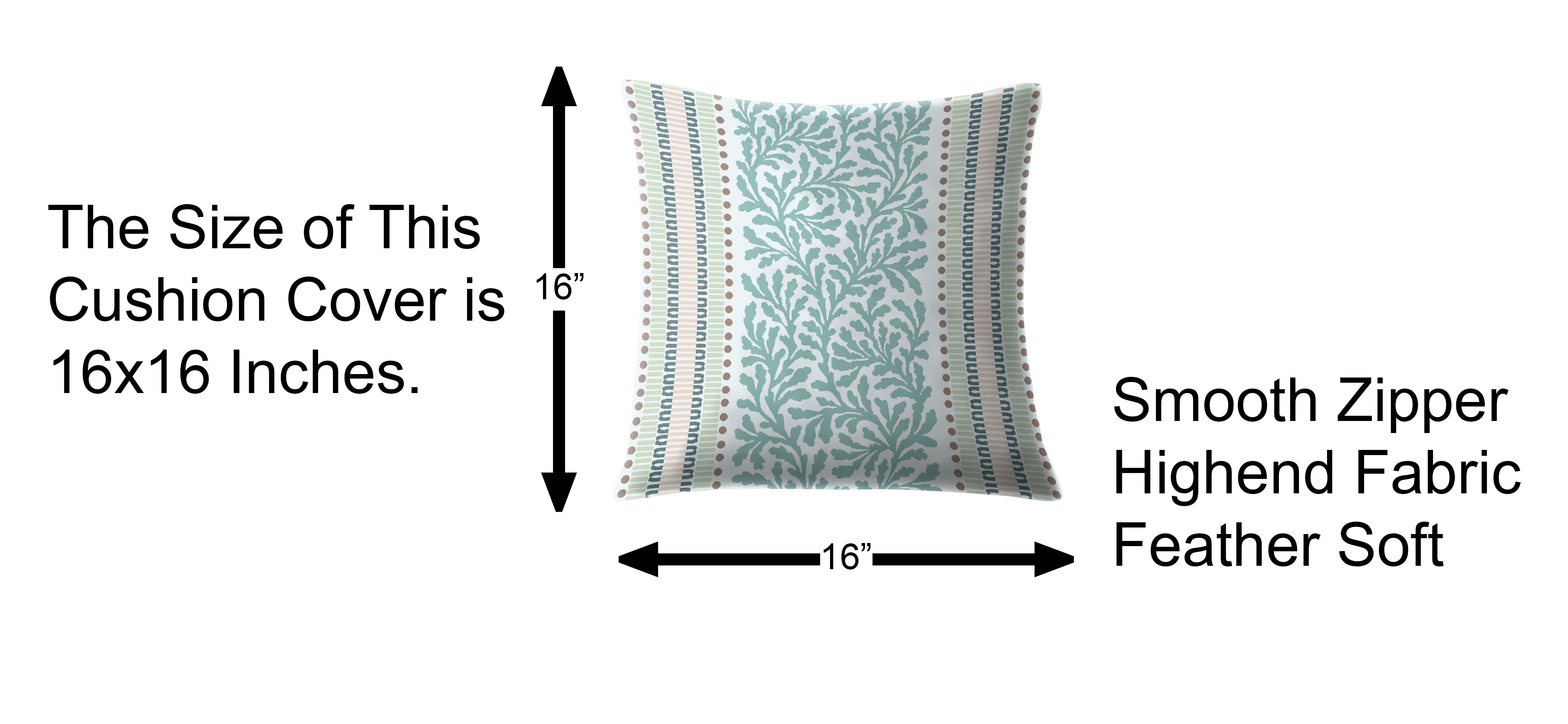 TORONTO TEAL DIGITAL PRINTED CUSHION COVER (Pack of 2)