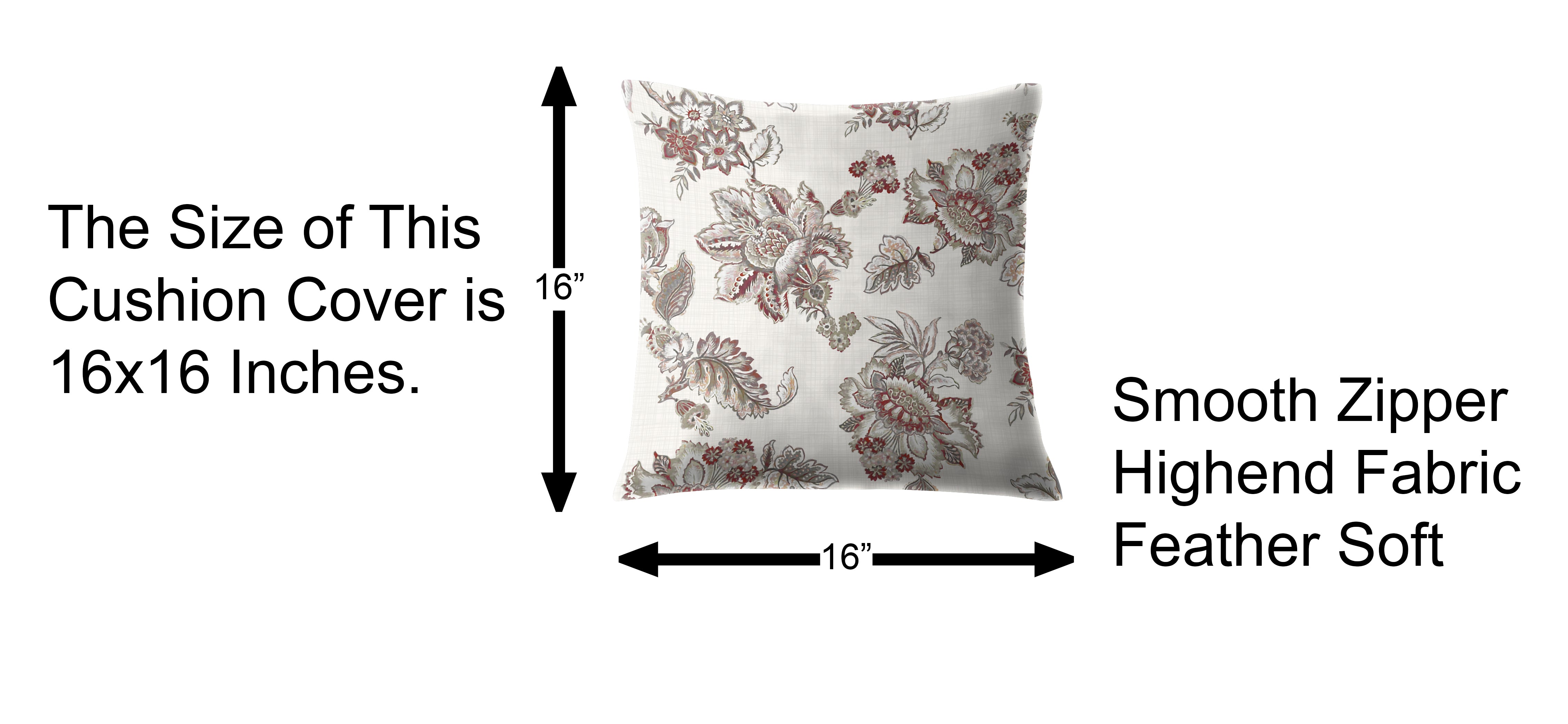 ANZIO RED DIGITAL PRINTED CUSHION COVER (Pack of 2)