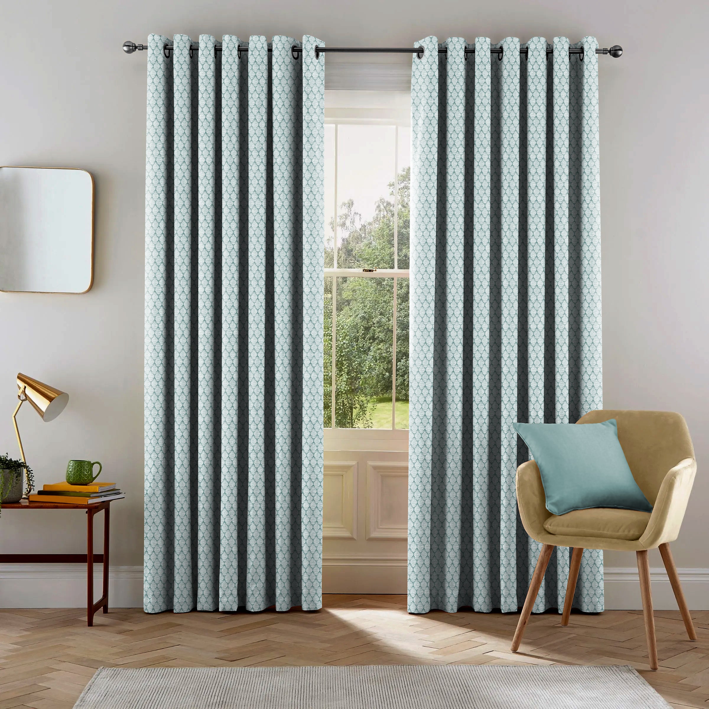 WILLOW DARK SEA GREEN BLACKOUT CURTAIN