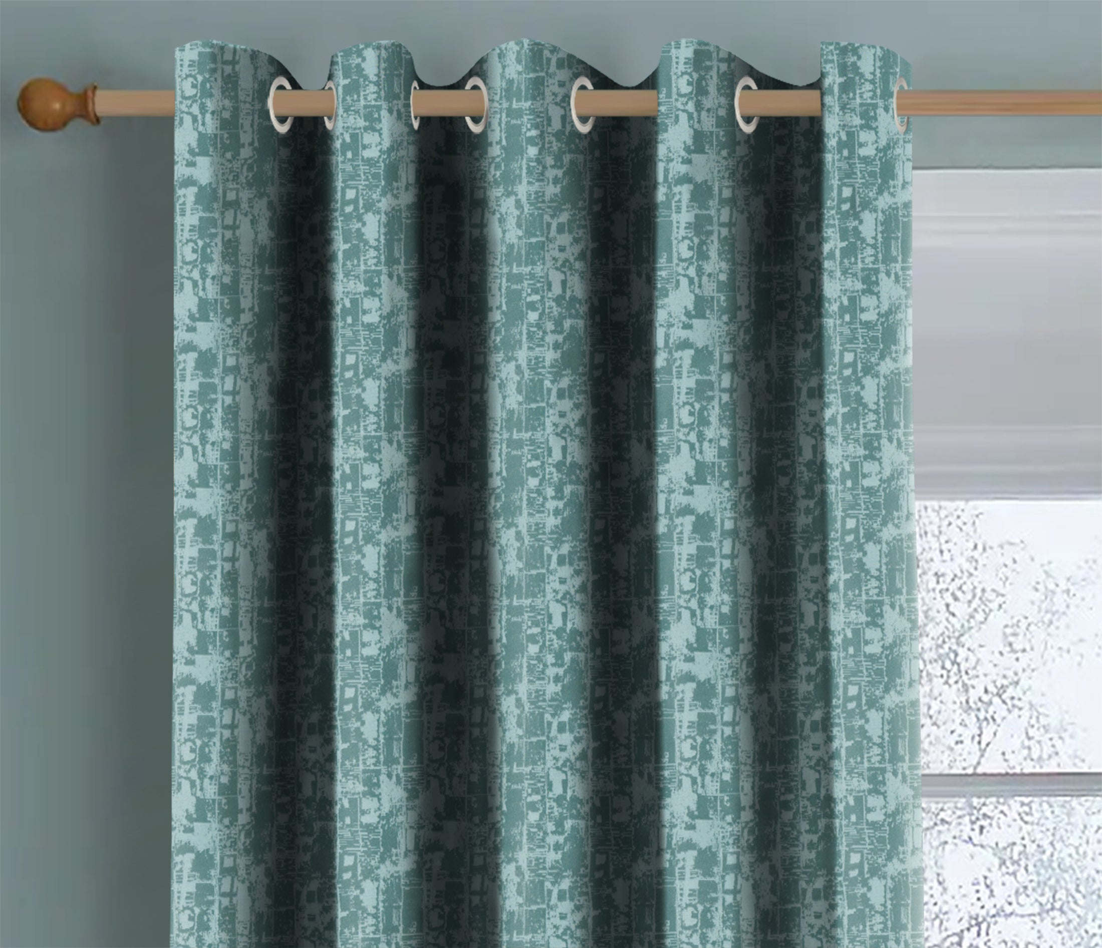 LEO DARK SEA GREEN BLACKOUT CURTAINS