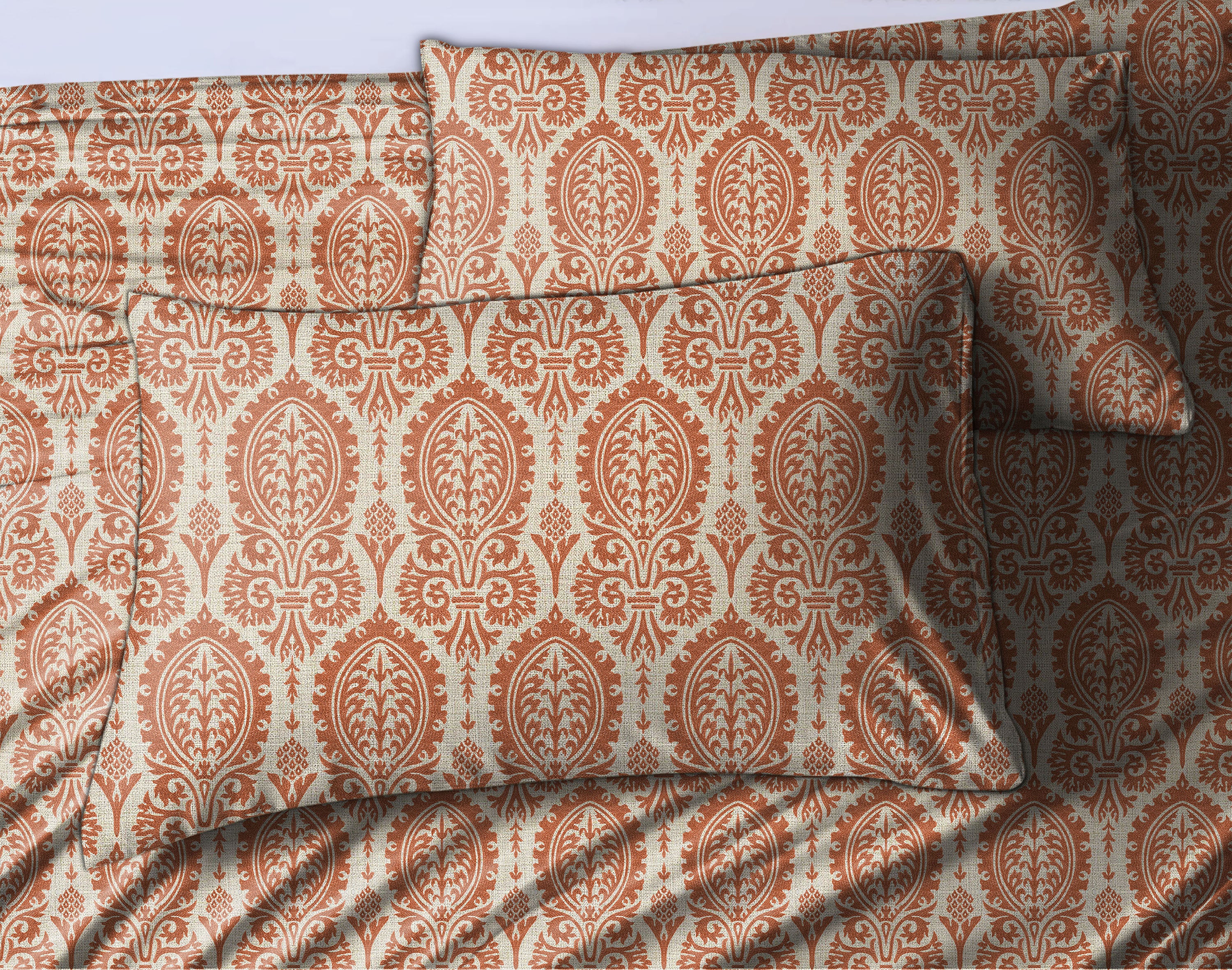 Manchester Desert Bedcover for Double Bed with 2 Pillow Covers King Size (104" X 90")