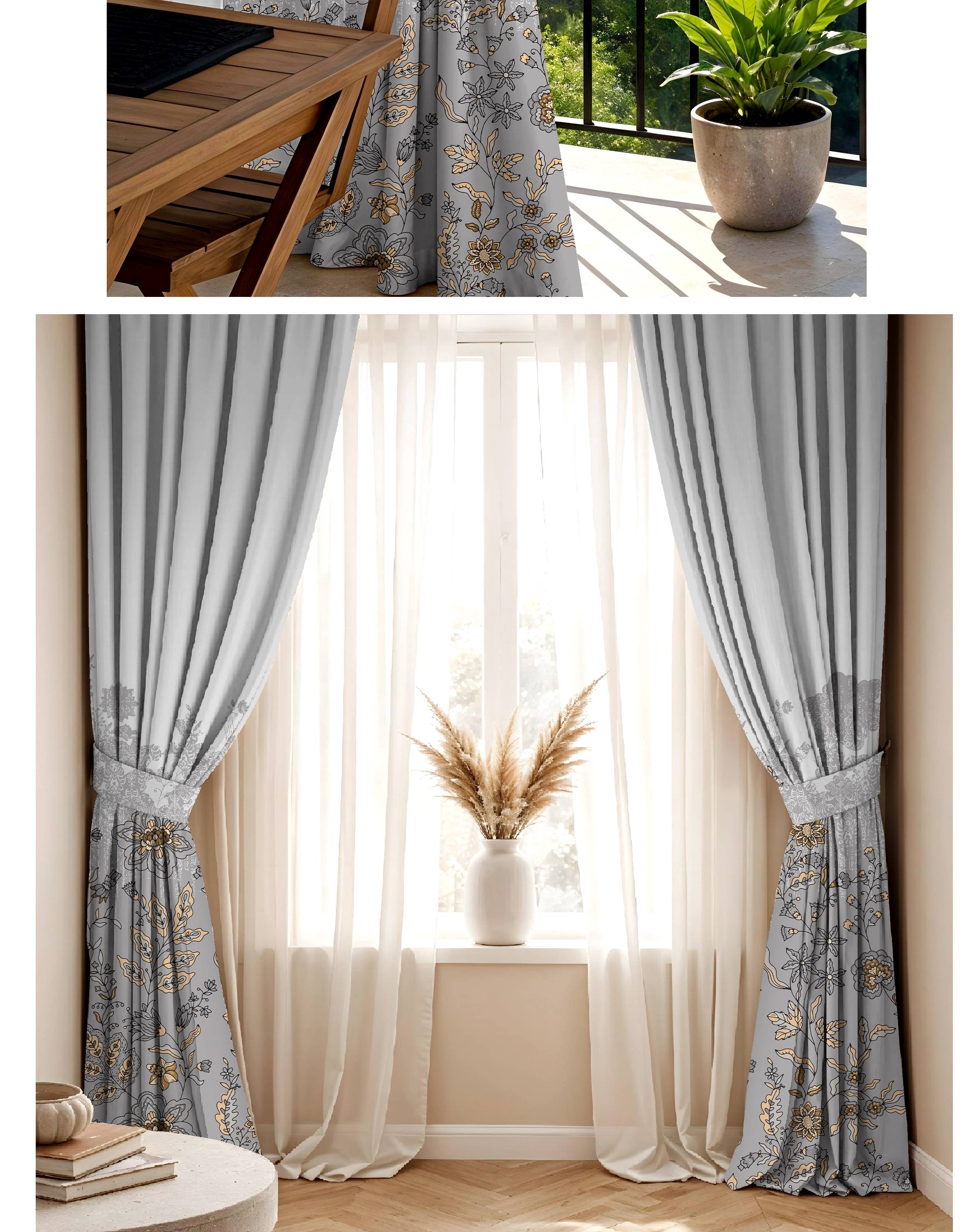 ELARA DUSTY ROSE PRINTED ROOM DARKENING CURTAIN