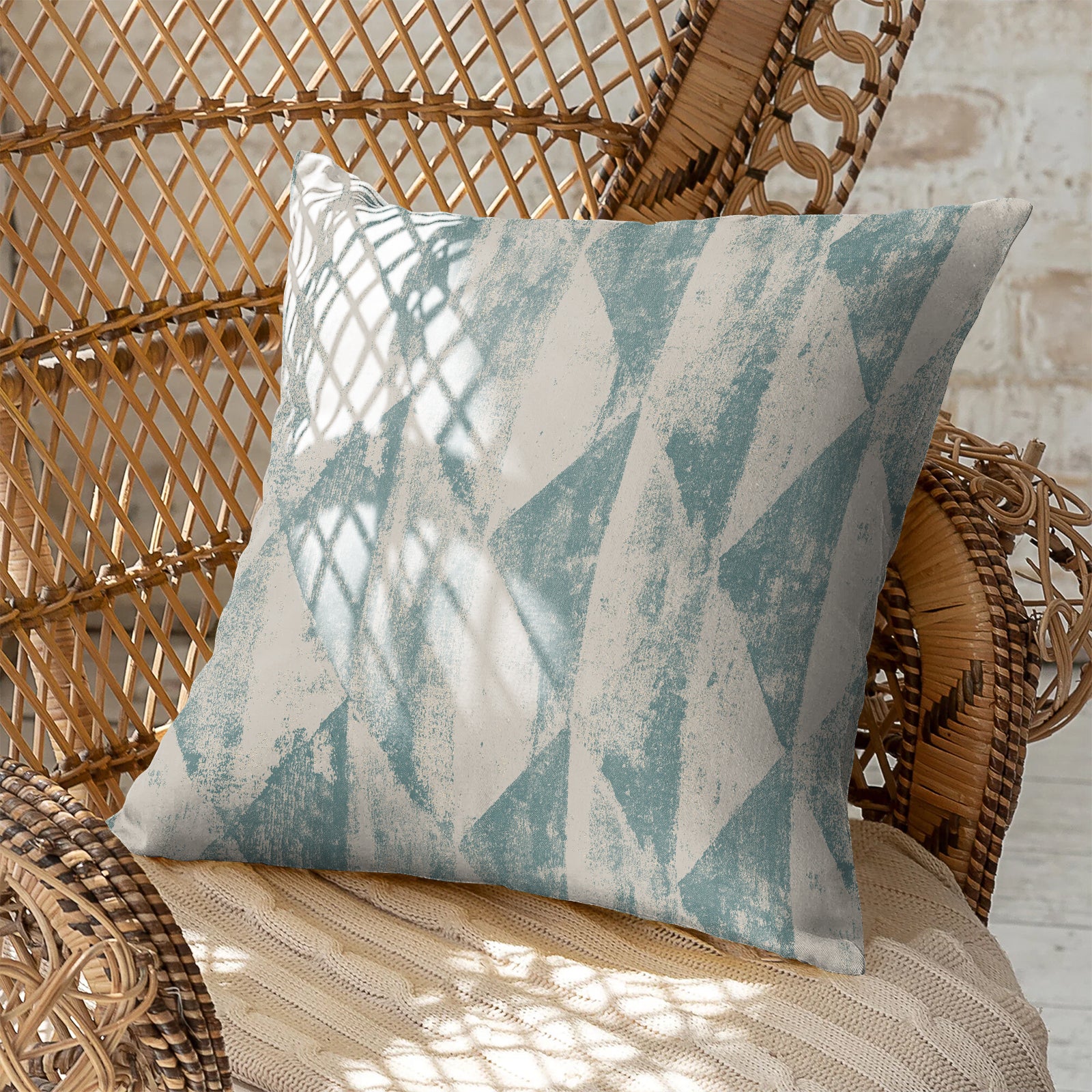 MYSTIQUE DUCK EGG DIGITAL PRINTED CUSHION COVER (Pack of 2)