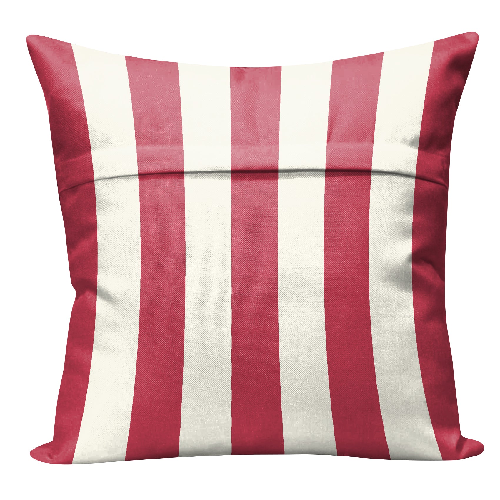 SPRING GALLERY BIG STRIPE DUSTY RED DIGITAL PRINTED CUSHION COVER (Pack of 2)