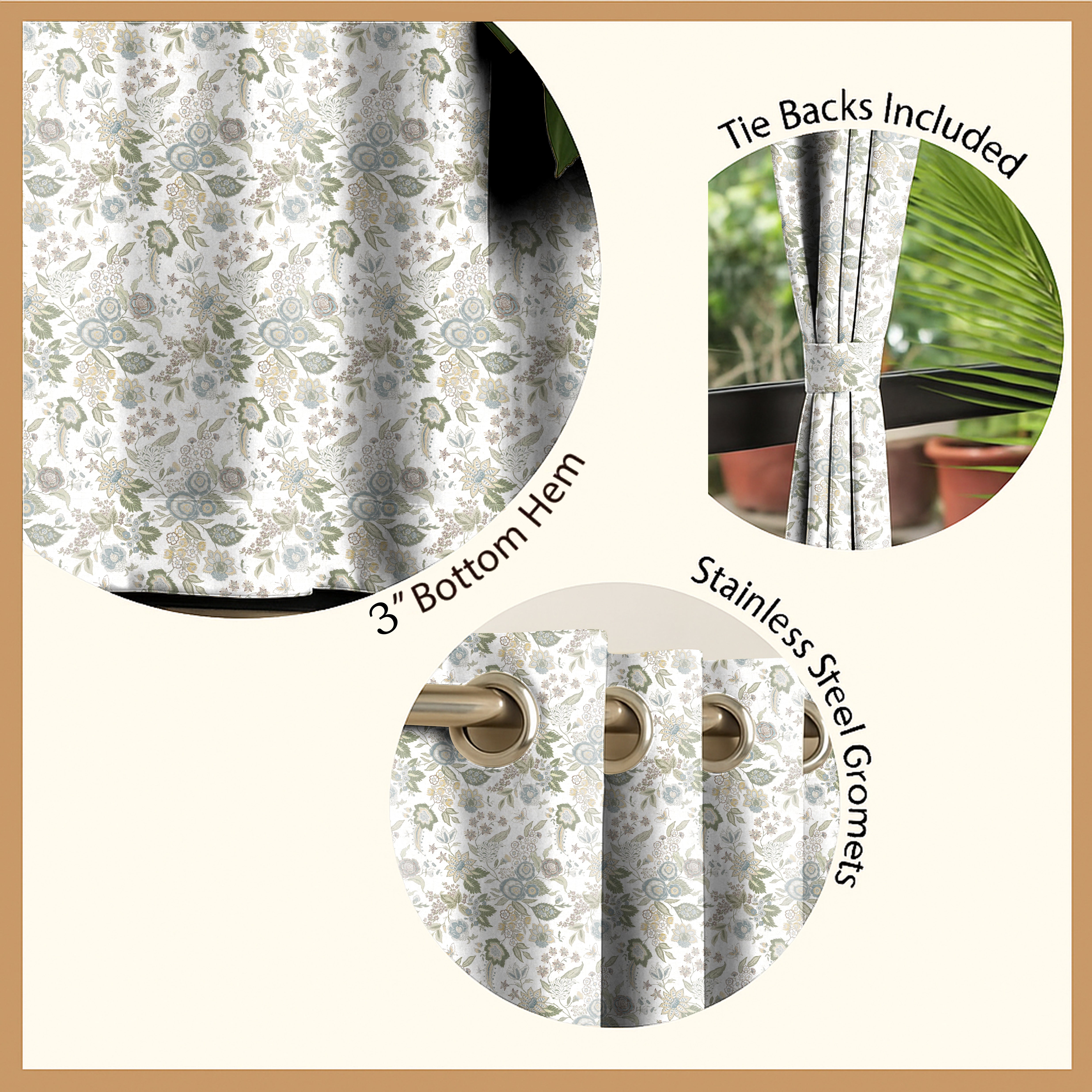 ASPEN MATTY GREY PRINTED ROOM DARKENER CURTAIN