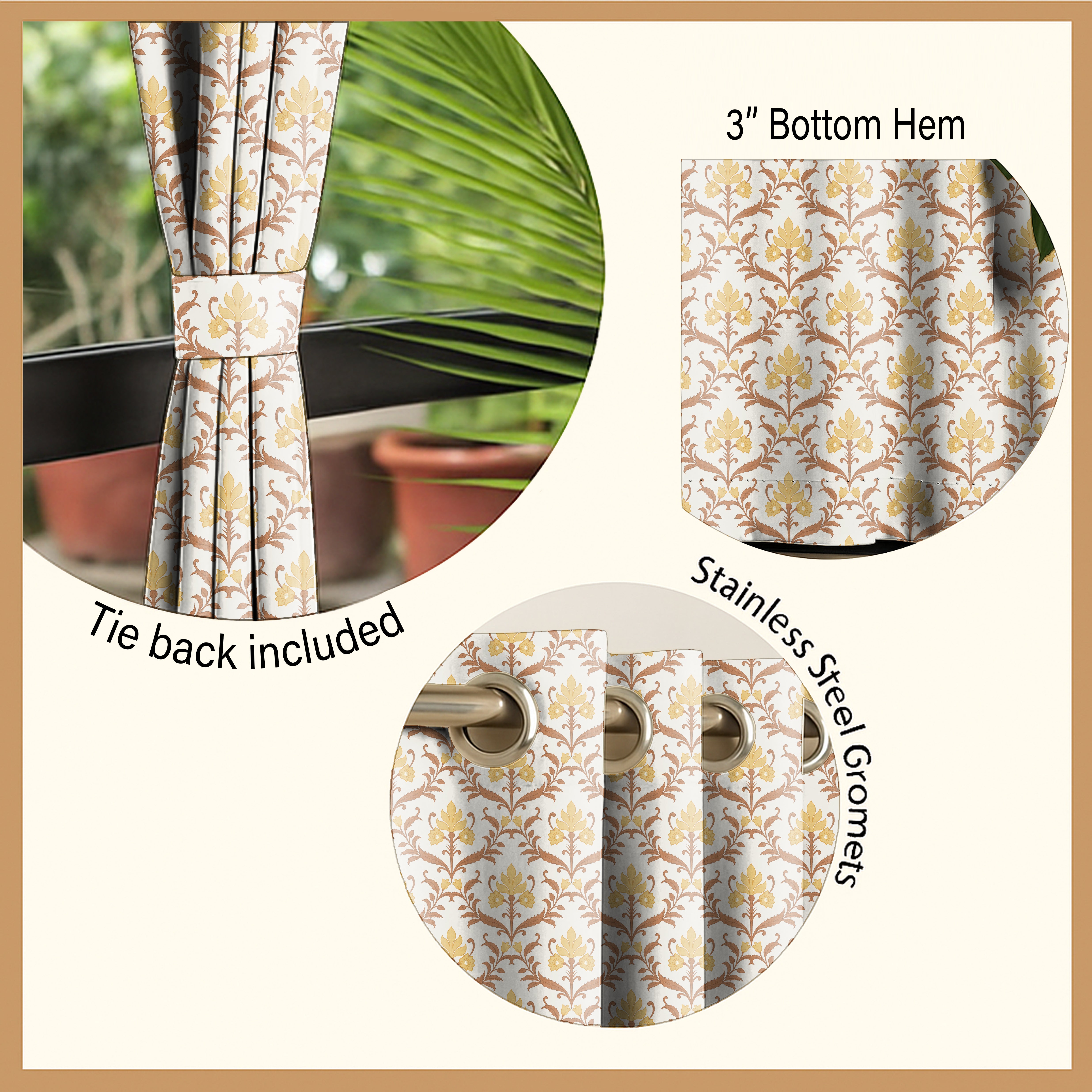 ZODIAC MATTY APACHE PRINTED ROOM DARKENER CURTAIN