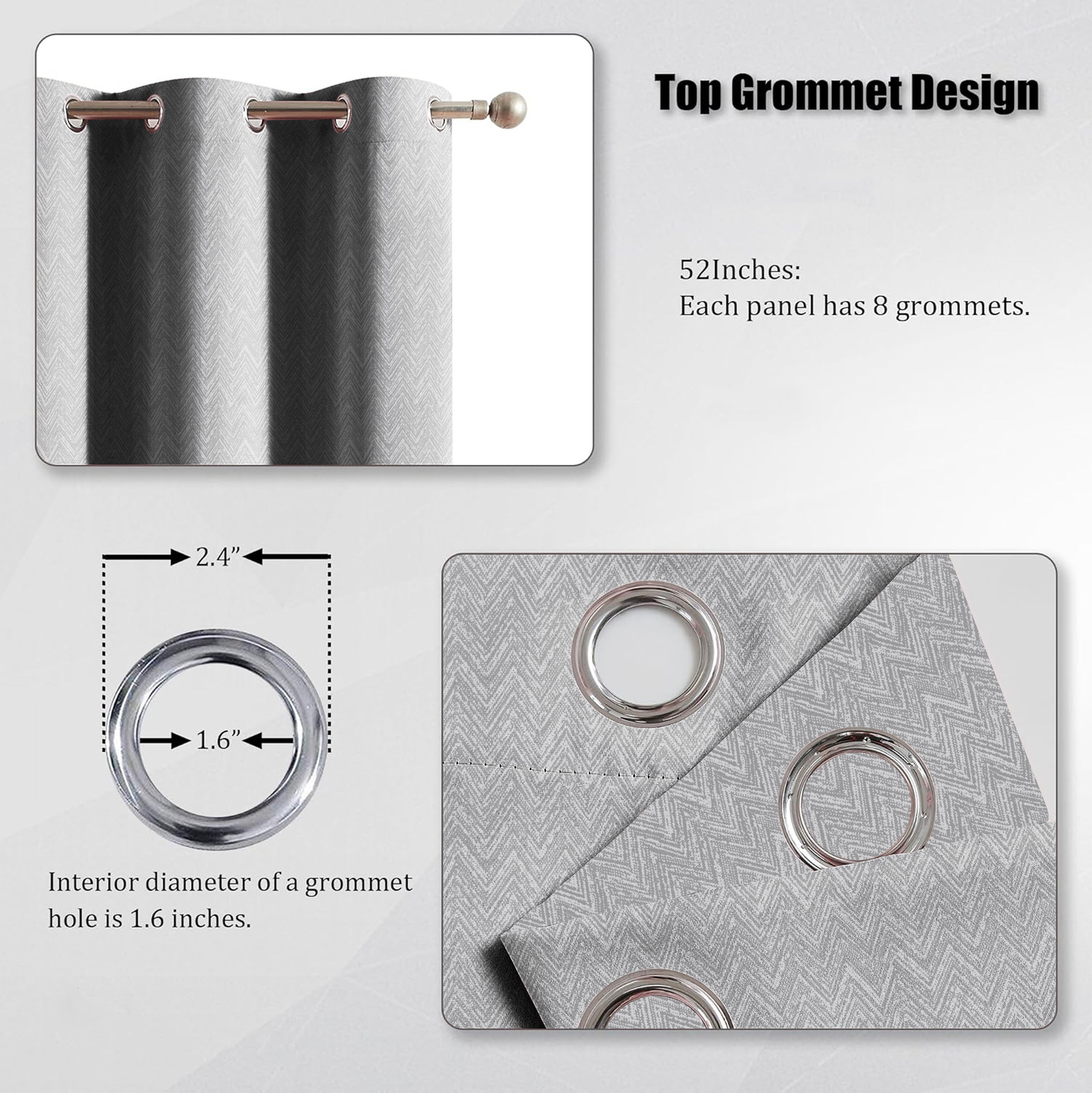 SONORA GREY PRINTED BLACKOUT CURTAIN