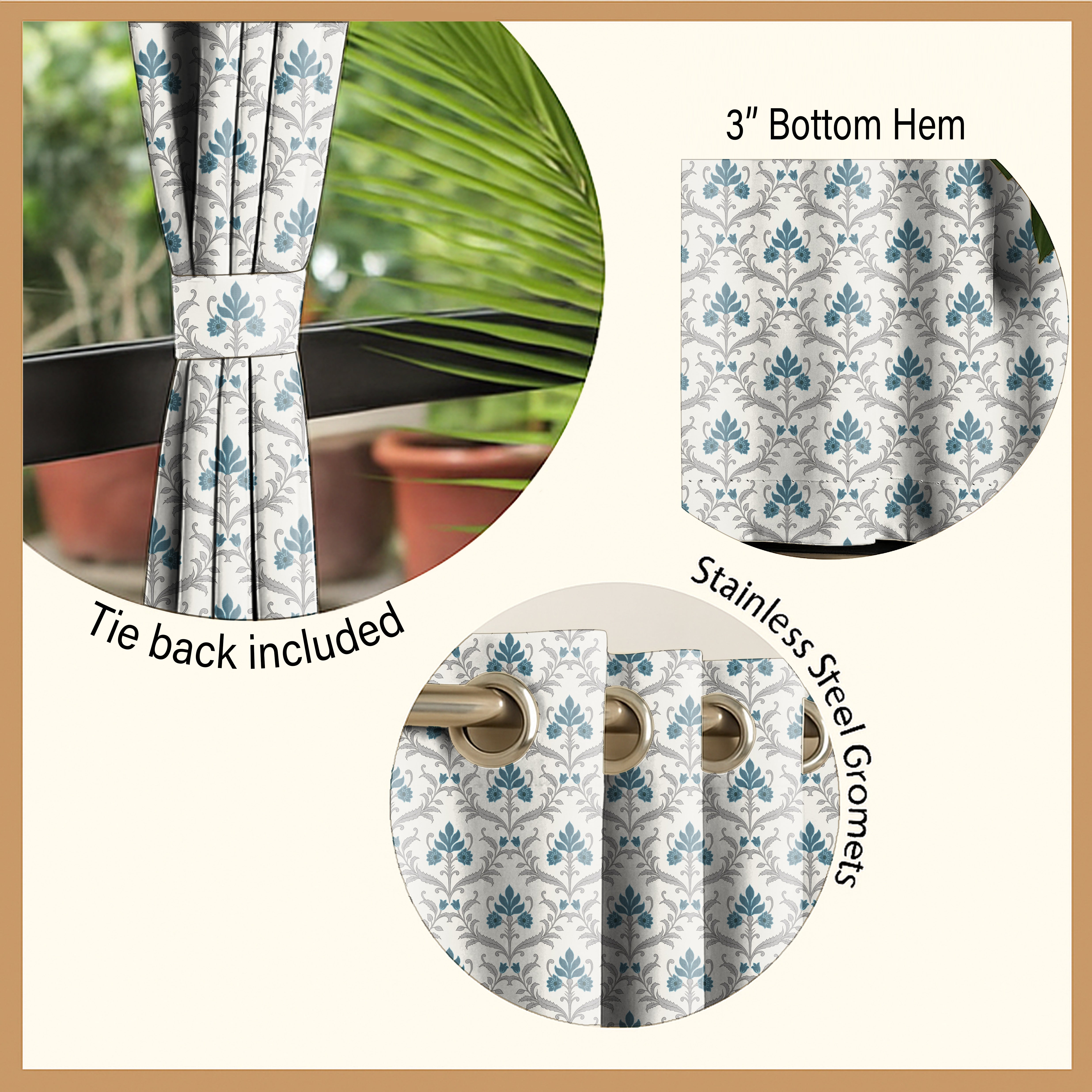 ZODIAC MATTY LYNCH PRINTED ROOM DARKENER CURTAIN