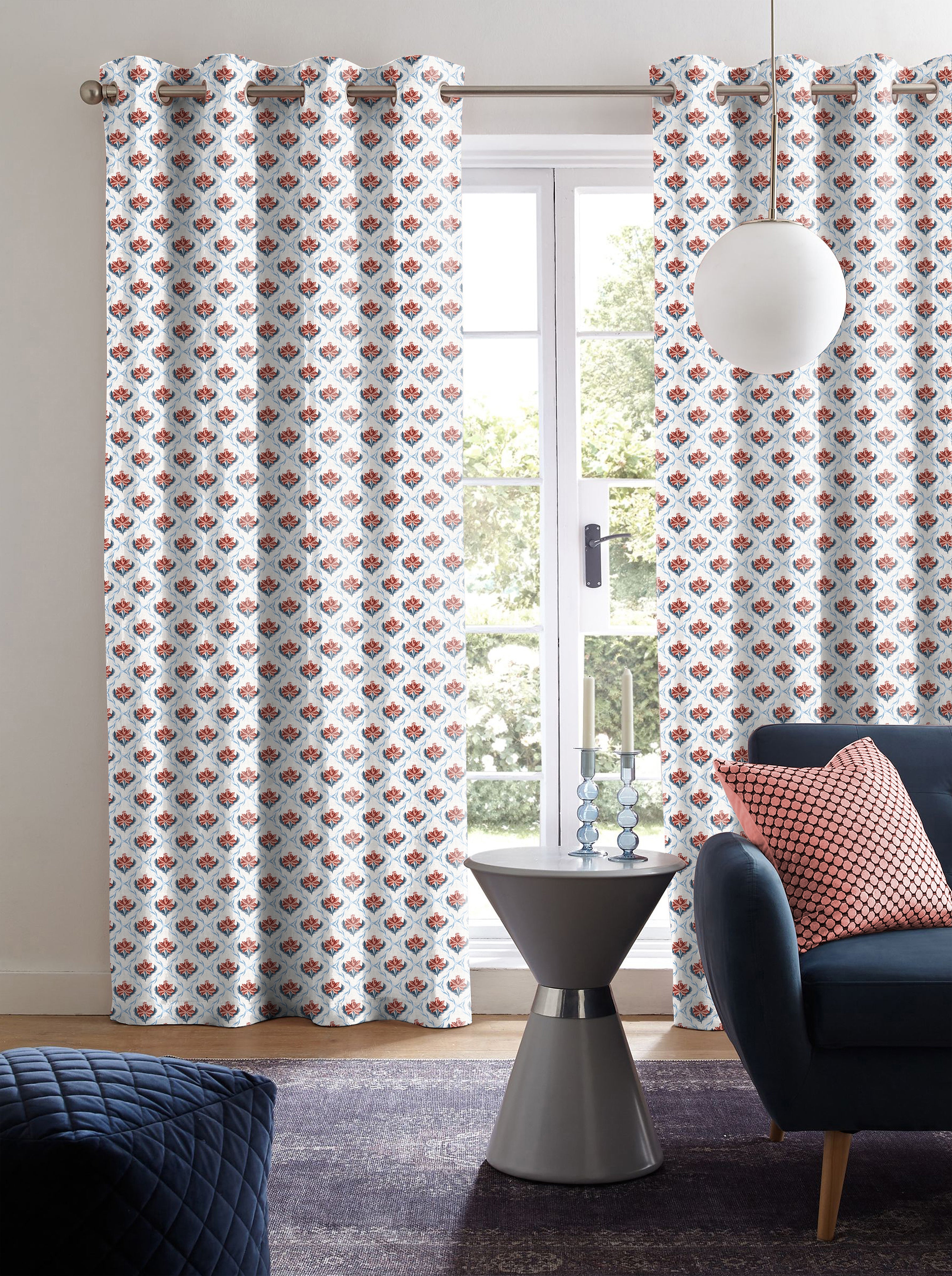 CHURCHGATE CLAY ROOM DARKENING PRINTED CURTAIN