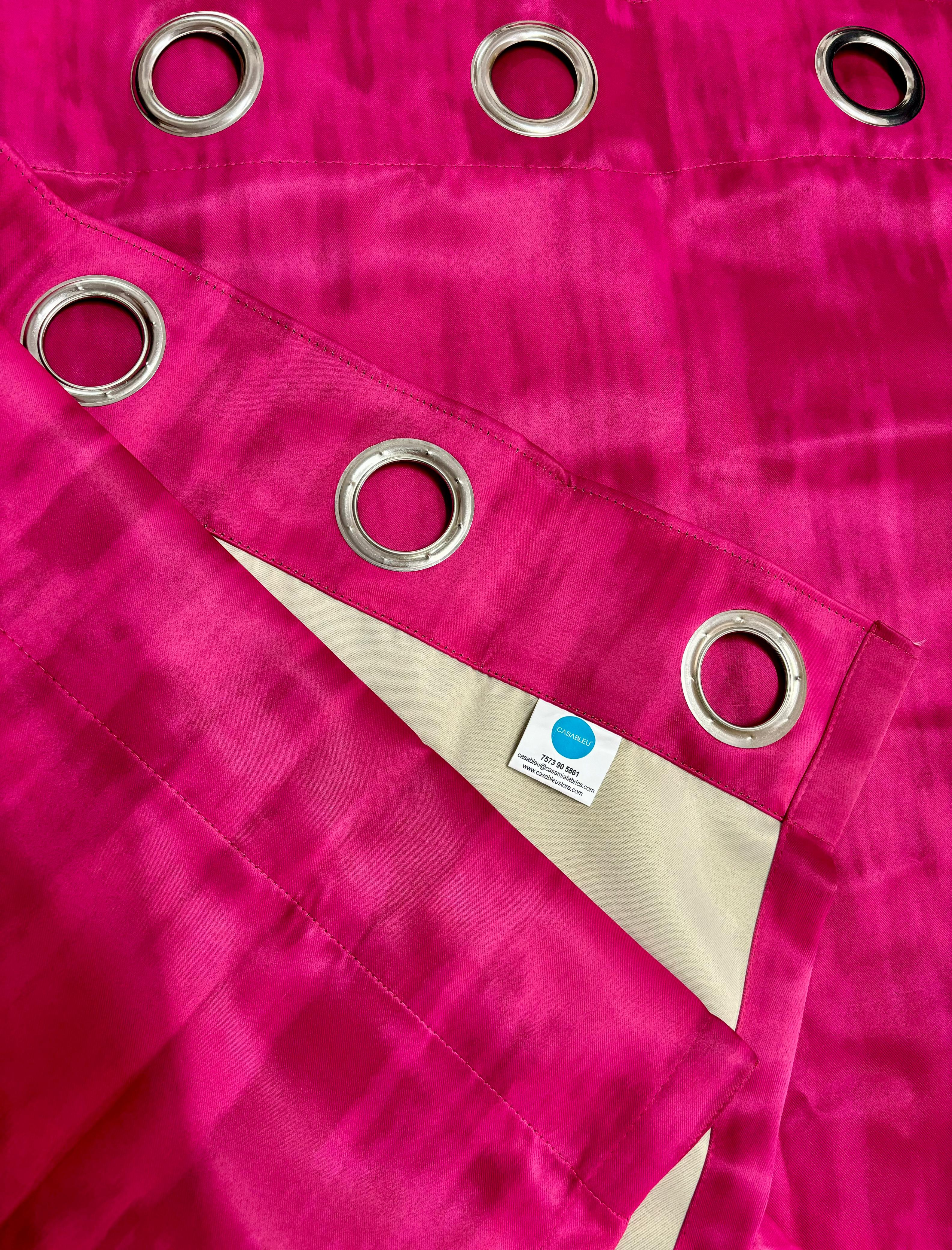 FUJI PINK BLACKOUT PRINTED CURTAIN