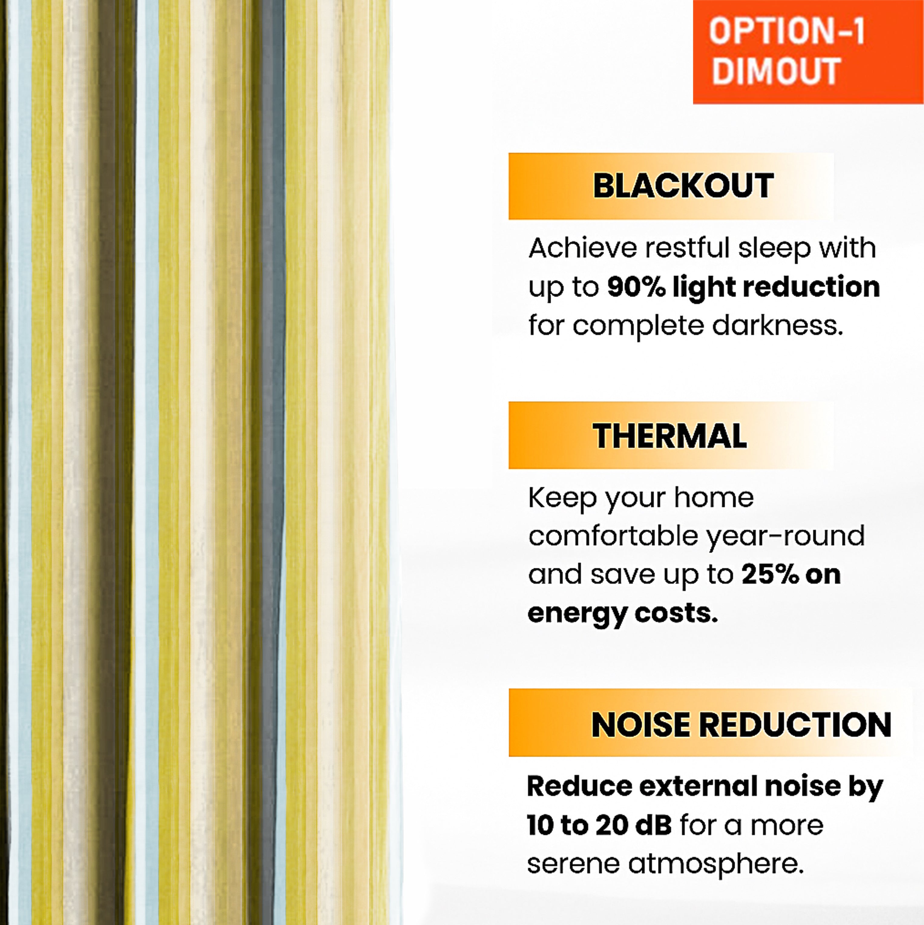 ALVIN LEMON PRINTED BLACKOUT CURTAIN