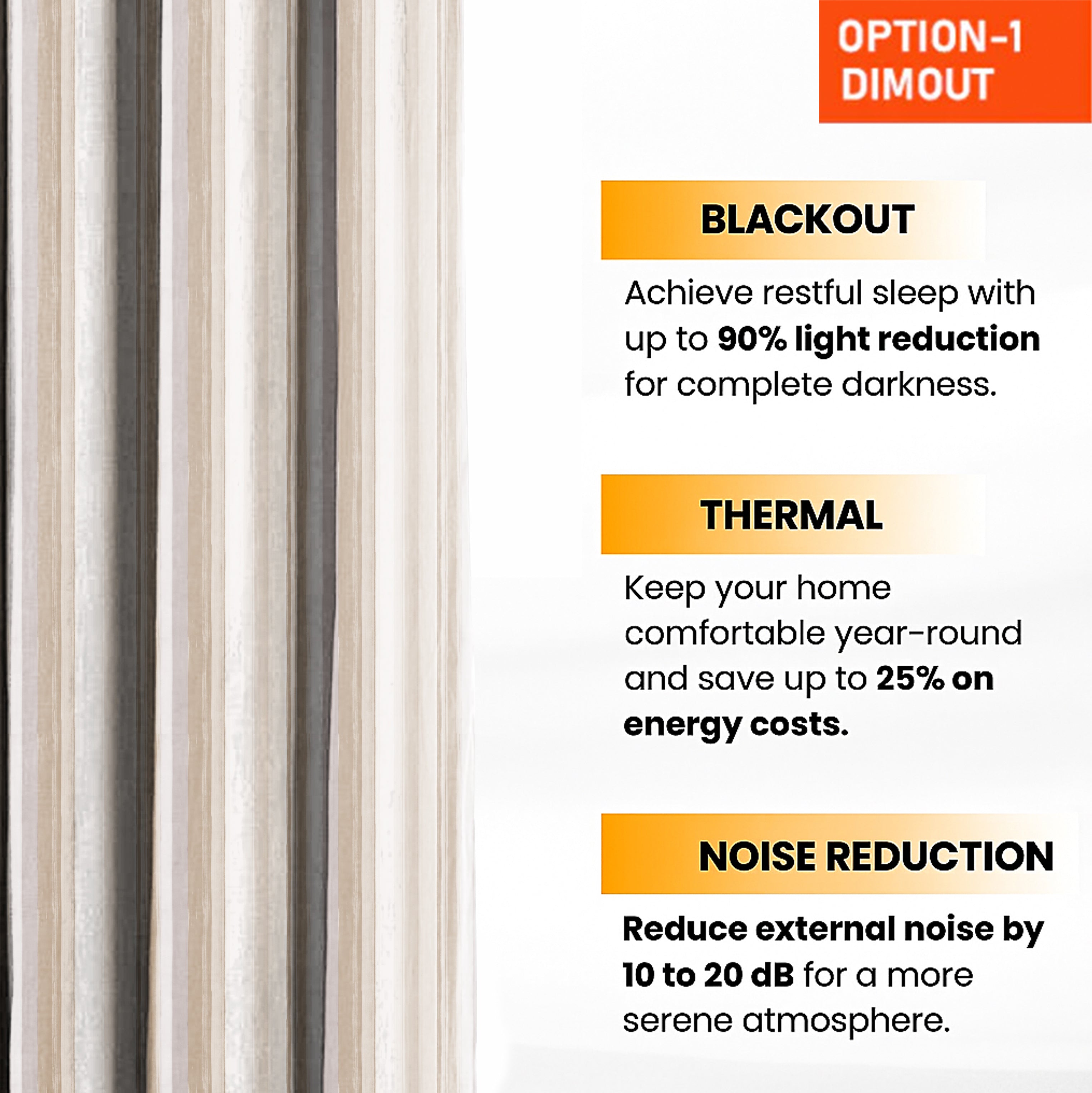 ALVIN COFFEE PRINTED BLACKOUT CURTAIN