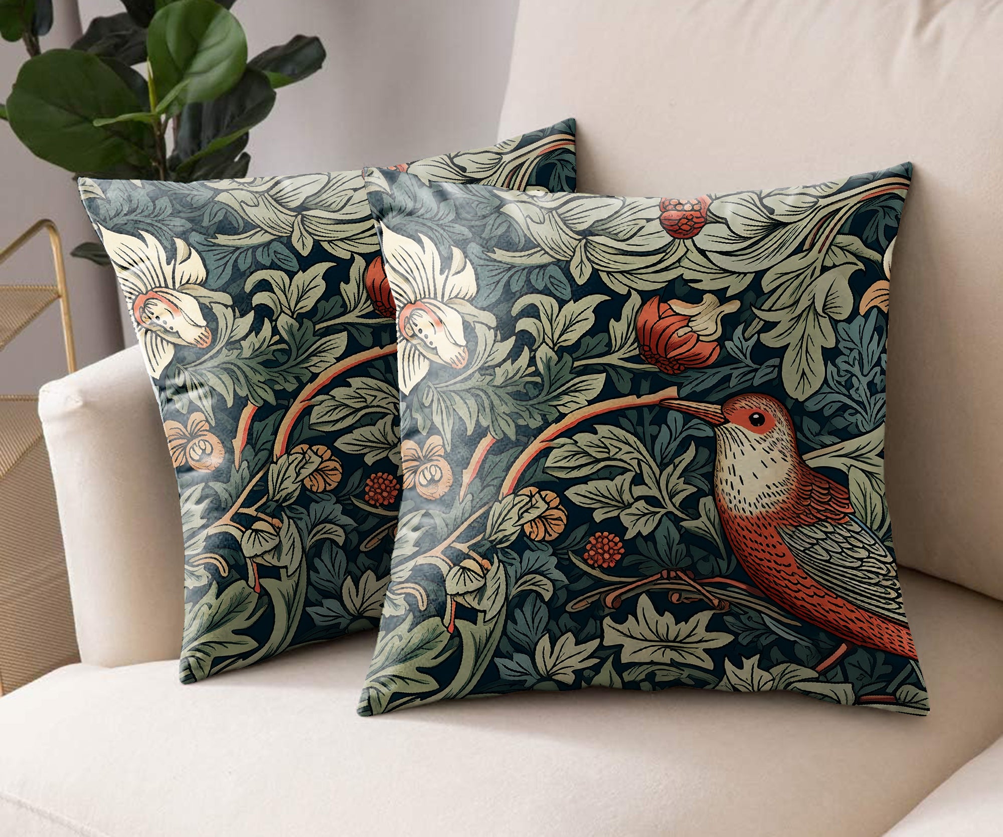 PIGEON GREEN (16X16 INCH) DIGITAL PRINTED CUSHION COVER