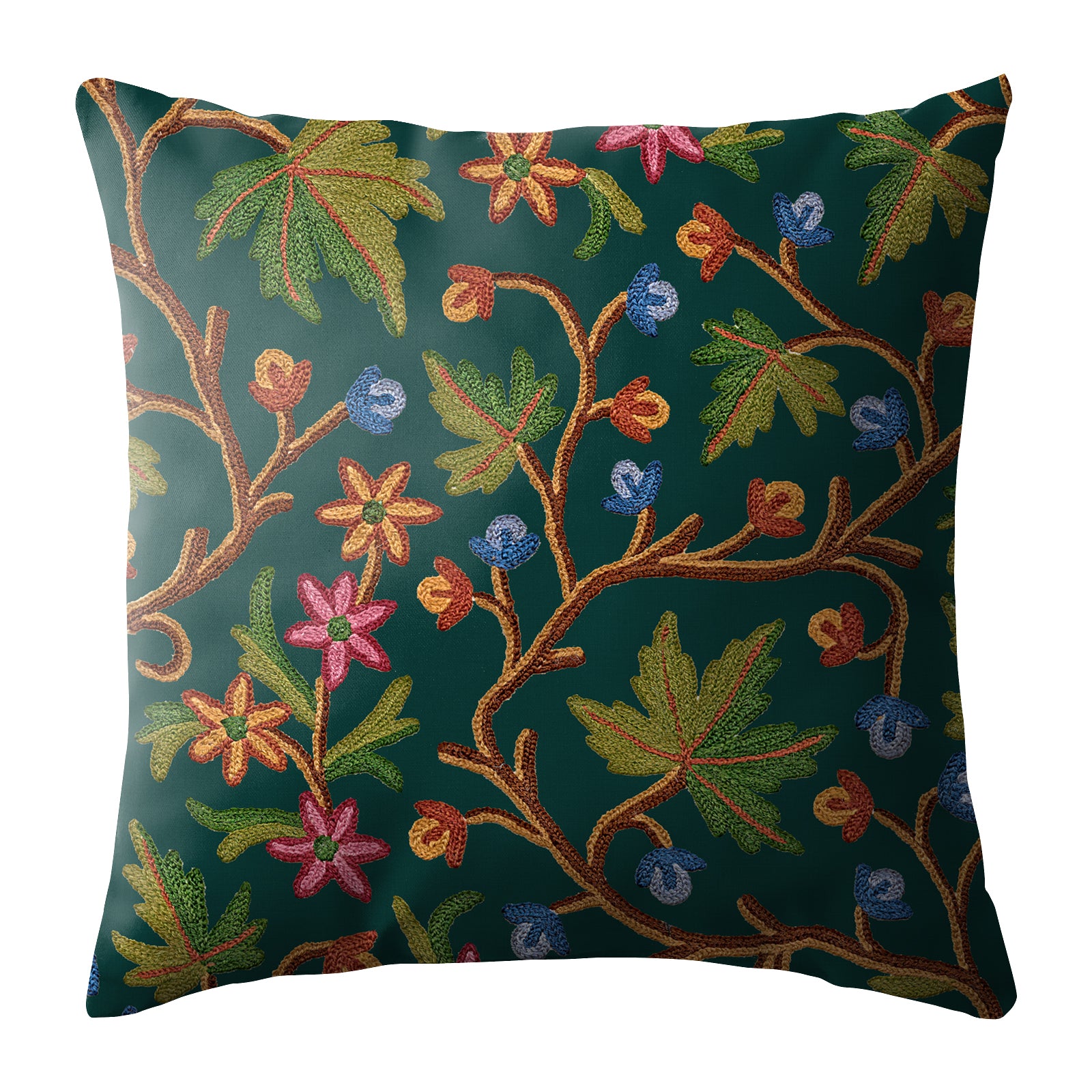 VAROSKI KASHMIRI GABLE GREEN DIGITAL PRINTED CUSHION COVER (Pack of 2)