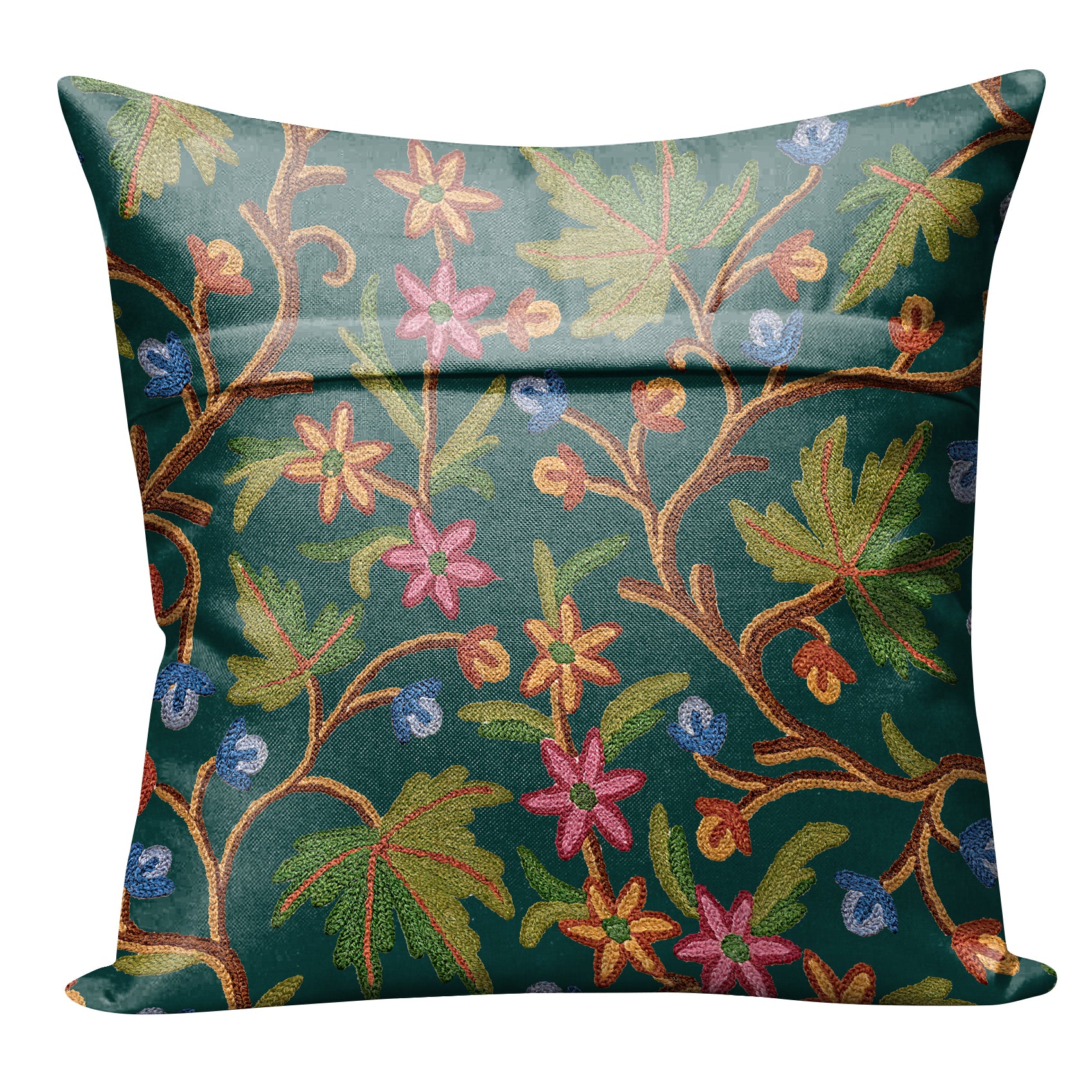 VAROSKI KASHMIRI GABLE GREEN DIGITAL PRINTED CUSHION COVER (Pack of 2)