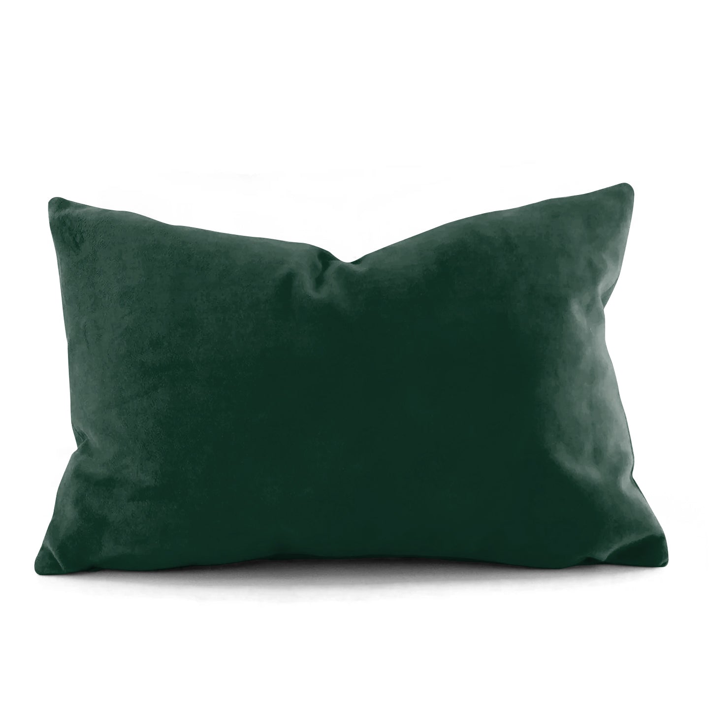 CASABLEU VELVET RECTANGULAR CUSHION COVER THROW PILLOW COVER FOR LIVING ROOM COUCH SINGLE SOFA, COLOURFUL MODERN 12 X 18 INCHES / 30 X 45 CM (COLOUR - GREEN) (Pack of 2)
