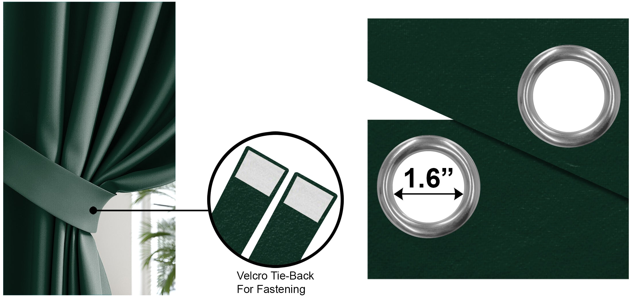 RAINBOW VELVET GREEN CURTAINS