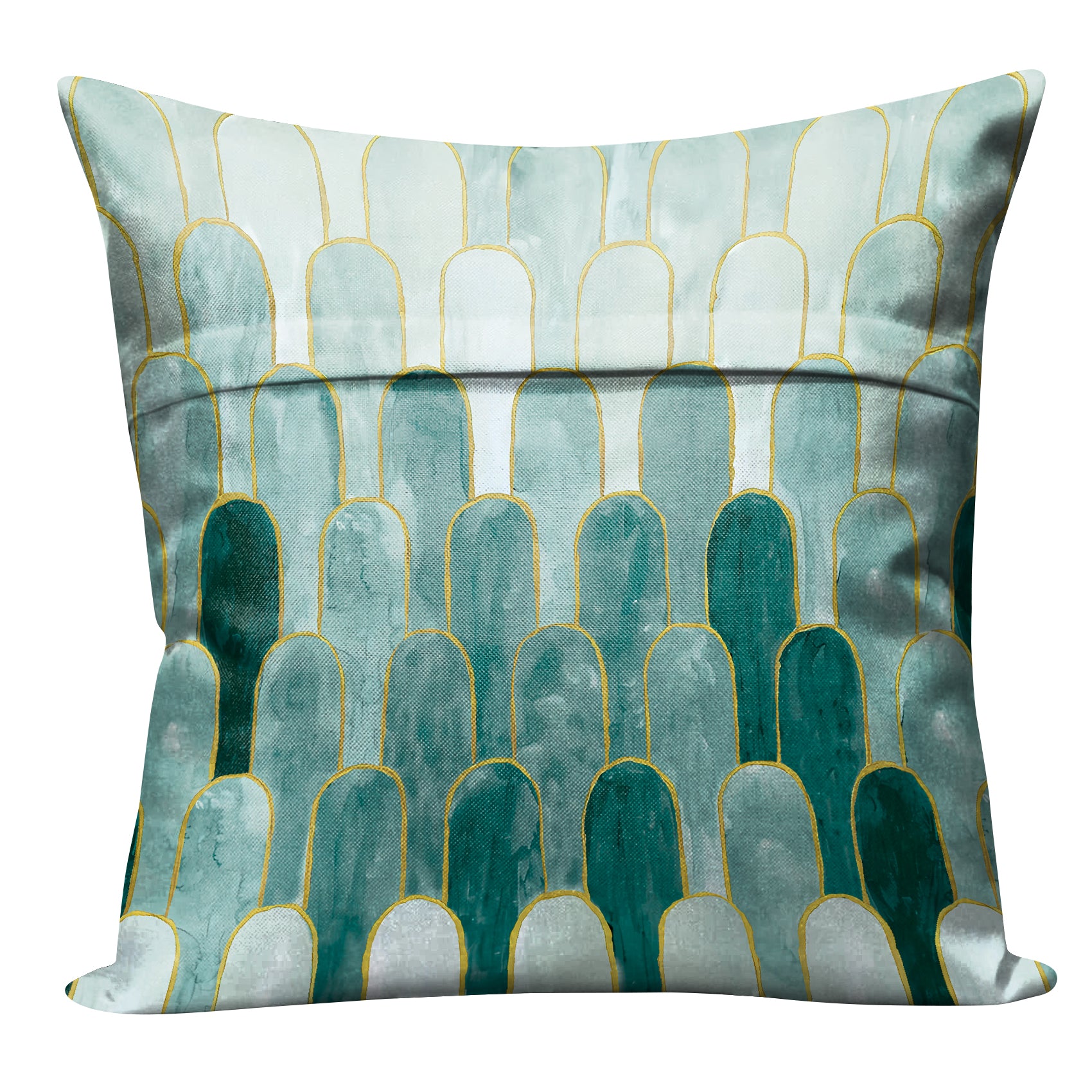 NICOBAR GREEN DIGITAL PRINTED CUSHION COVER (Pack of 2)