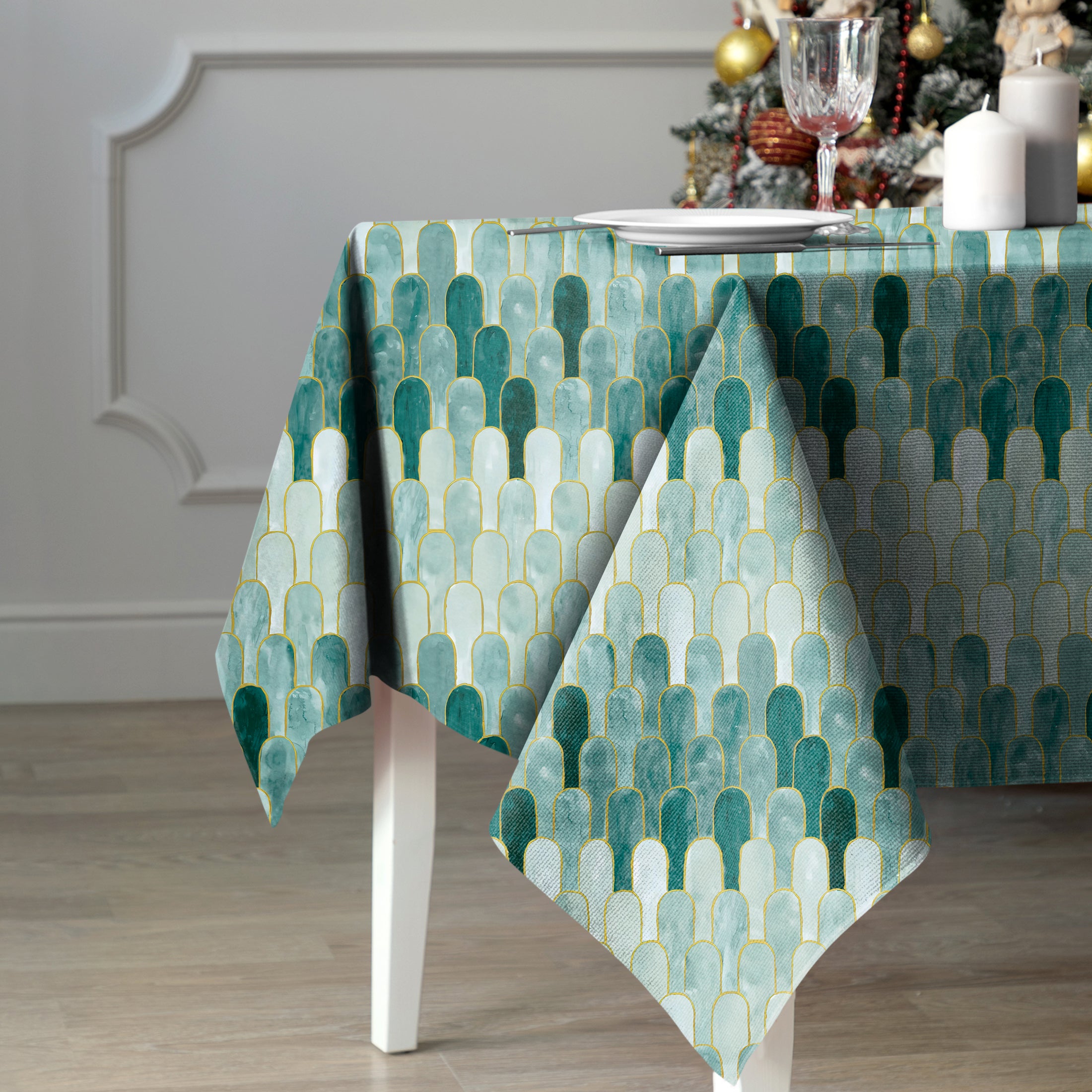 NICOBAR GREEN TABLE CLOTH